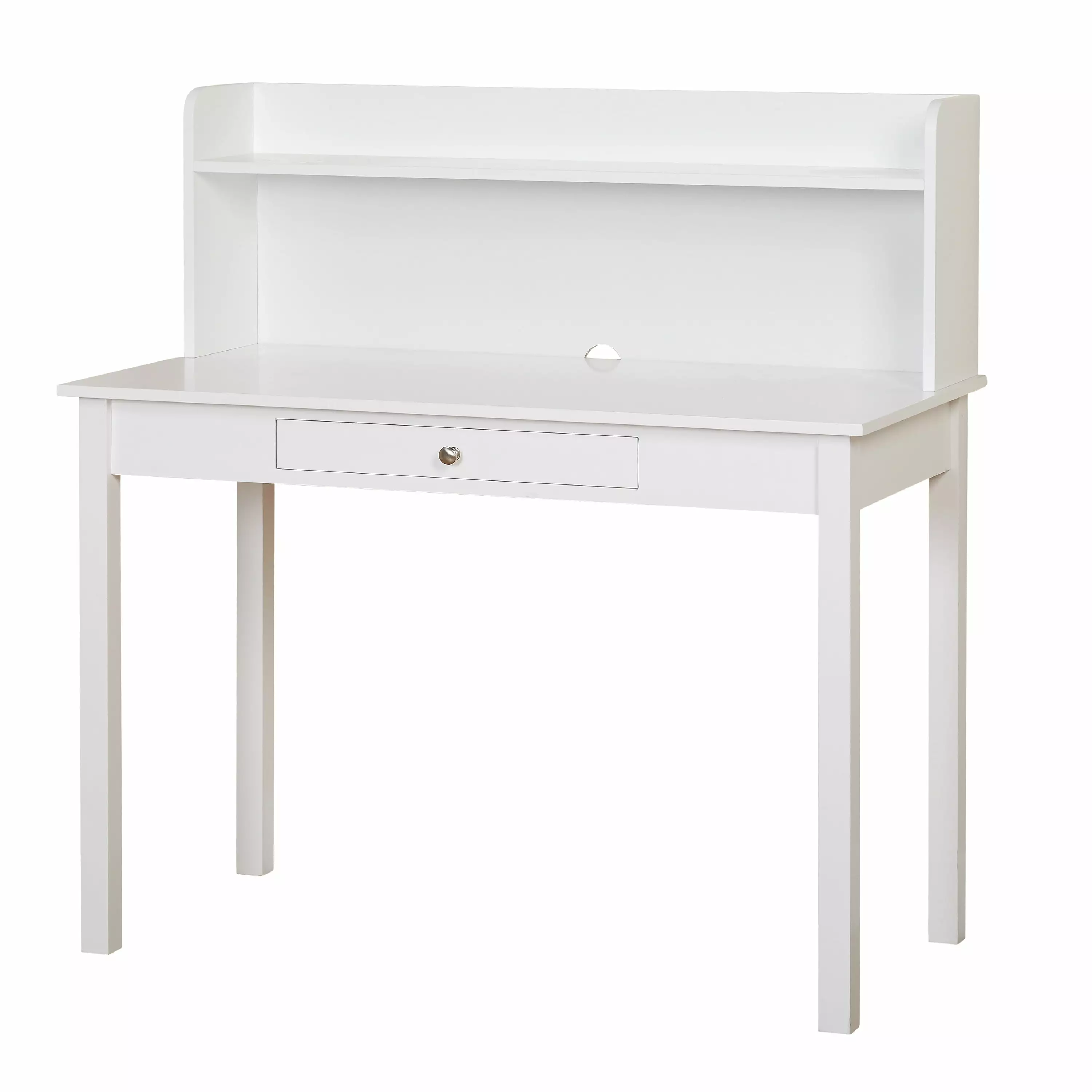 TMS Foster Writing Laptop Desk Hutch White Home Office Desk