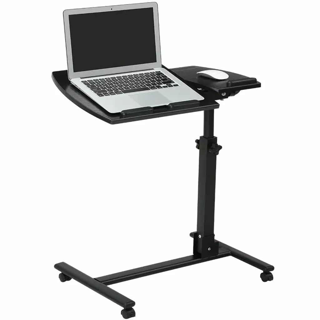 LANGRIA Portable Adjustable Laptop Desk Stand Mobile Standing Table Small Spaces