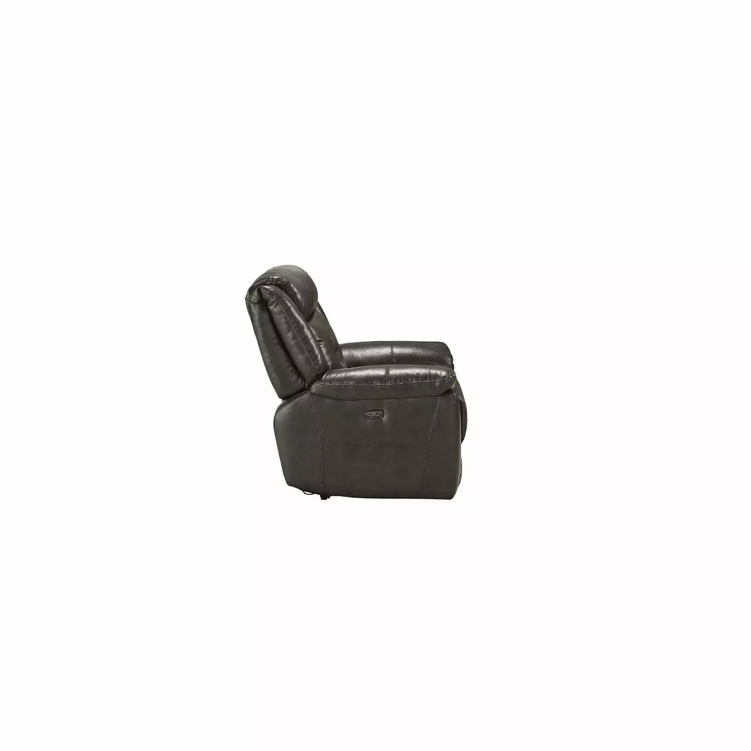 ACME Imogen Power Motion Recliner Gray Leather-Aire Comfortable Living Room Chair Acme Furniture