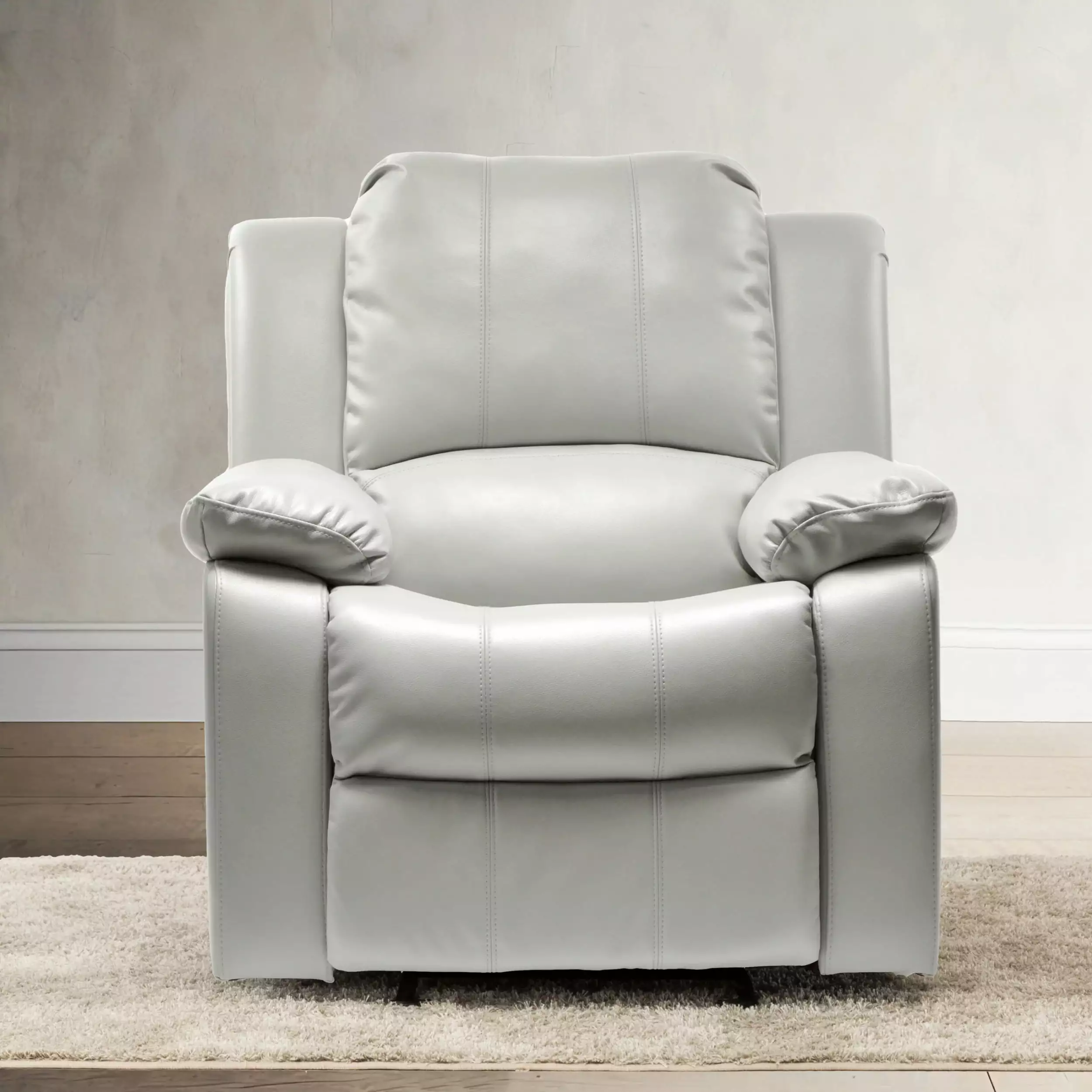 Charlotte Ivory Leather Gel Recliner Chair
