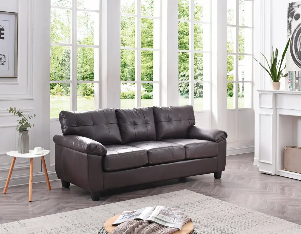 Gallant G905A S Sofa Cappuccino Beige Foam PU Leather Living Room Couch glory furniture