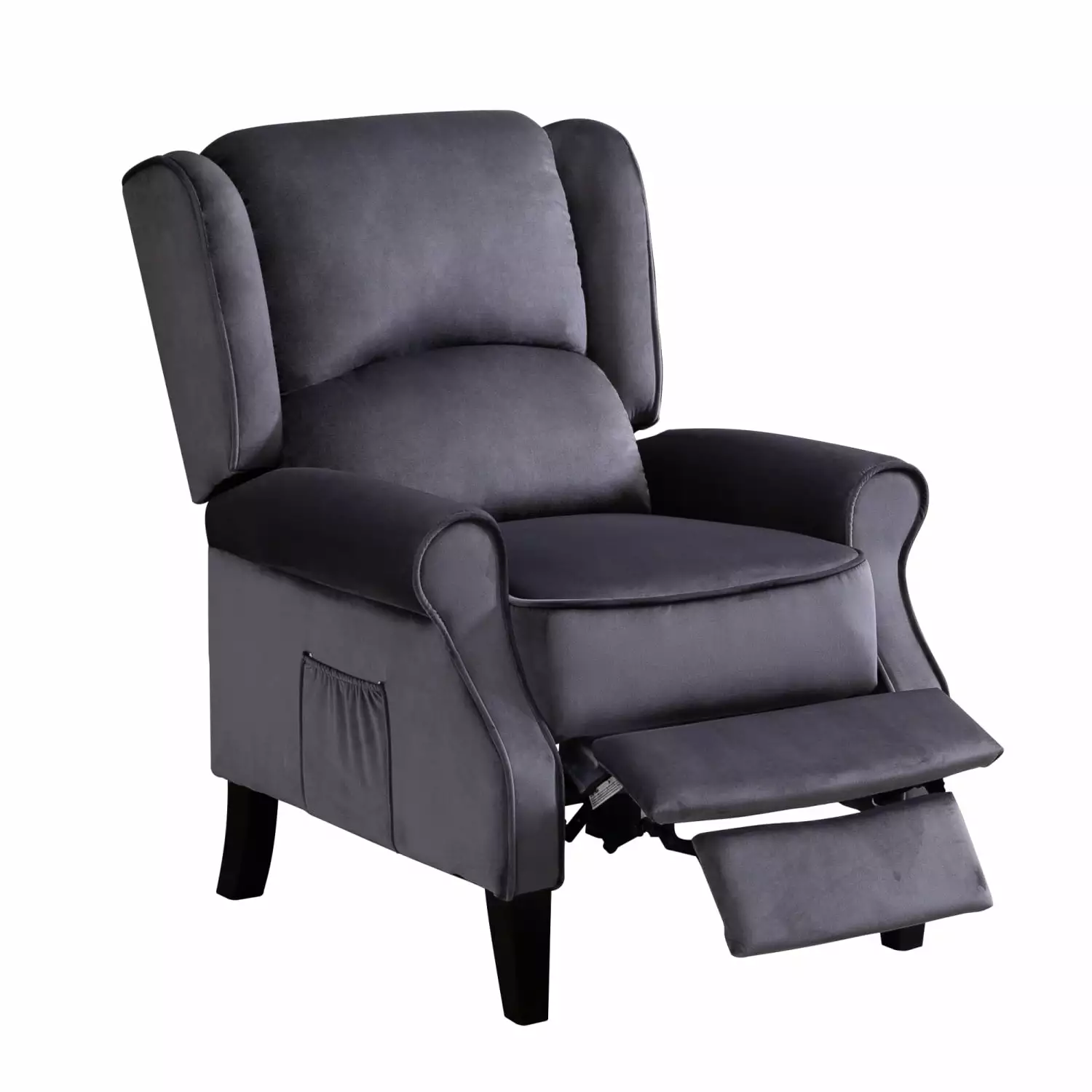 Modern Golden Upholstered Leisure Recliner Chair Adjustable Backrest and Footrest Ponnky