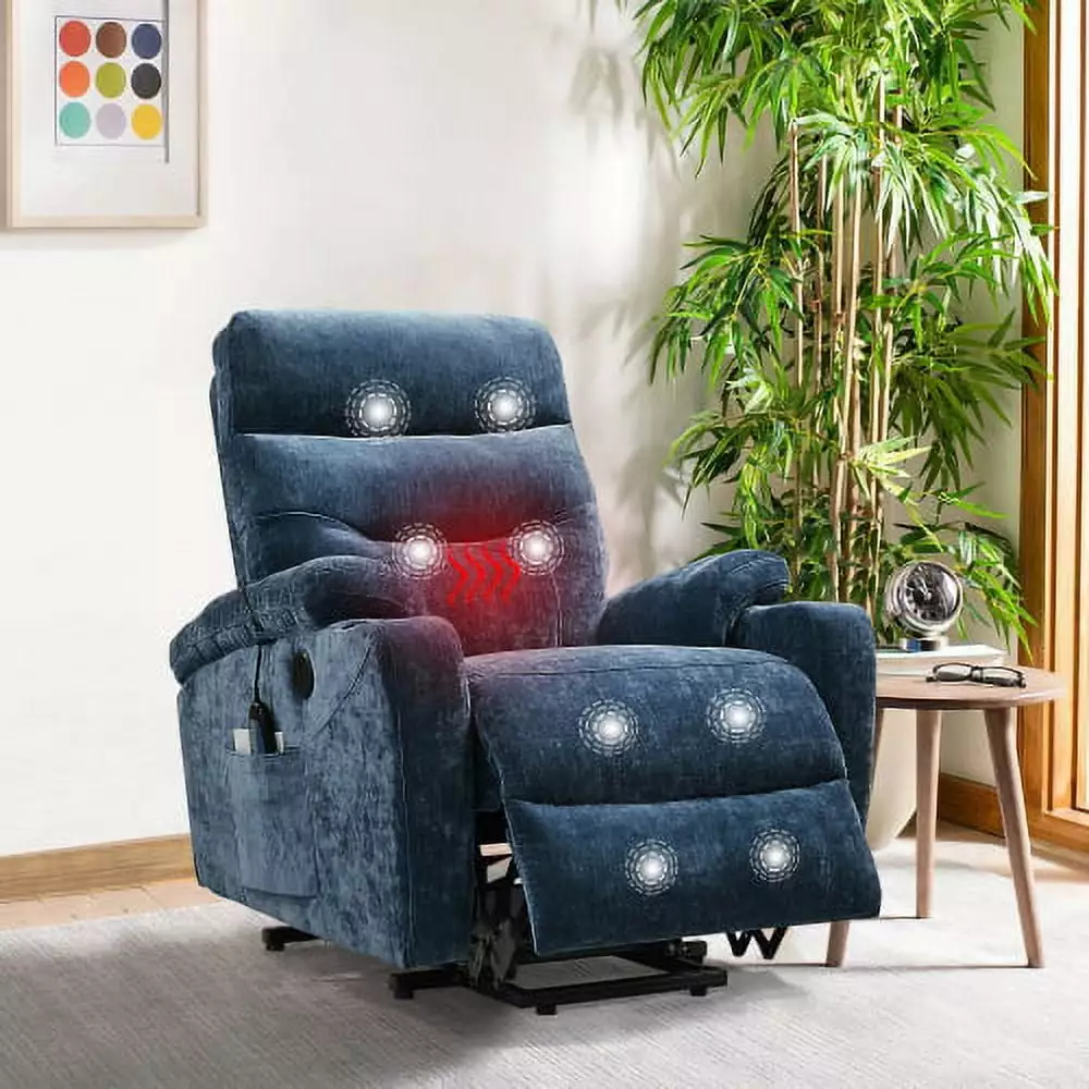 Electric Power Lift Recliner Chair Massage and Heat Elderly Comfort Hypeshops