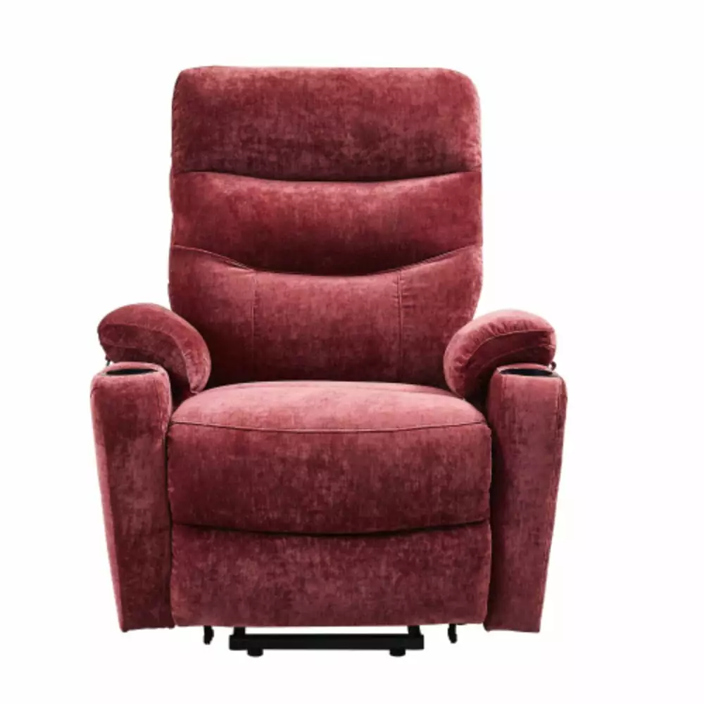 Liyasi Electric Power Lift Recliner Chair Massage and Heat Elderly Red YRWL