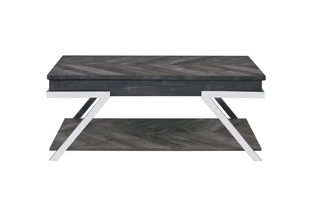 Roma Lift Top Cocktail Table Gray Iron steve silver furniture