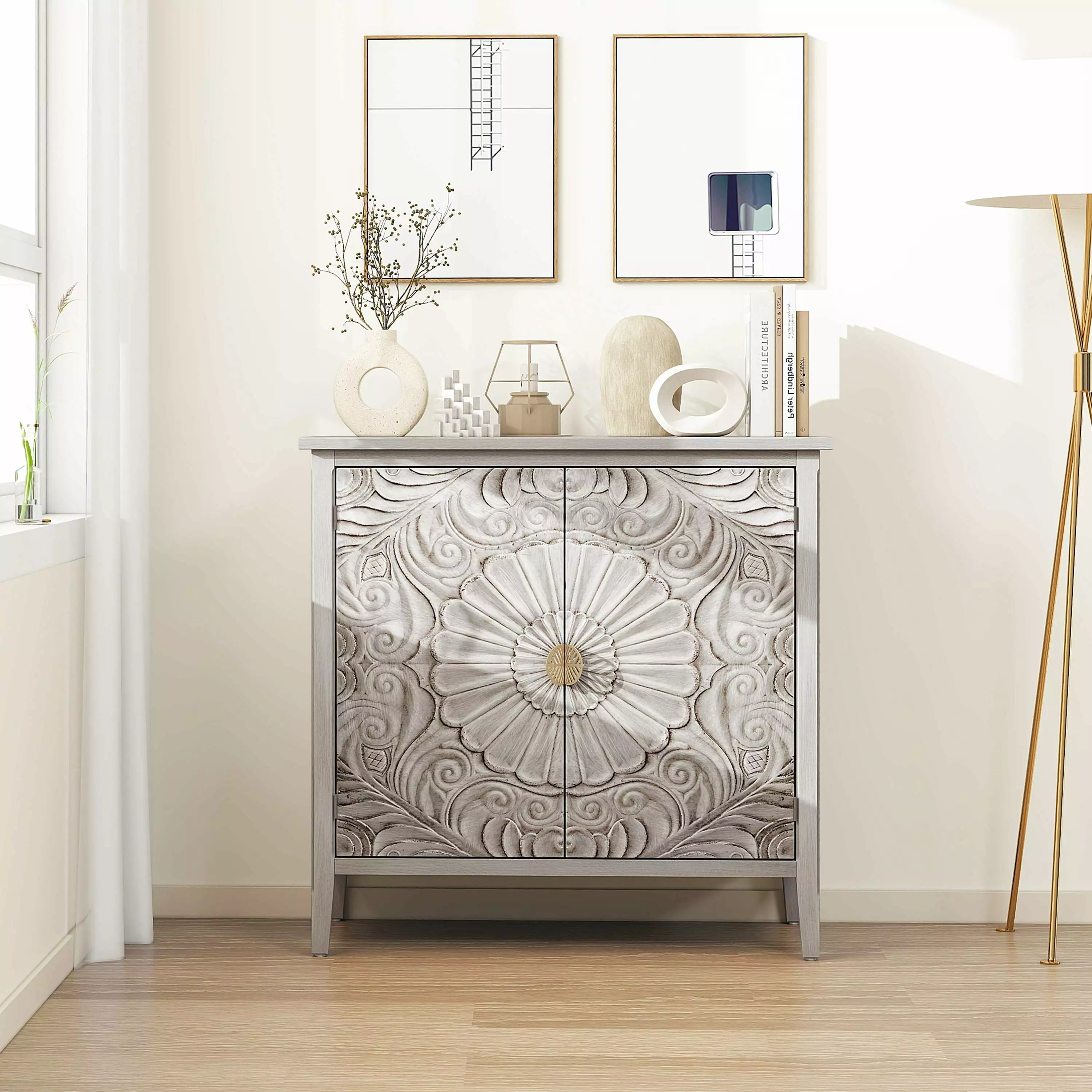 2 Door Cabinet American Furniture Bedroom Living Room Study Ghislaine