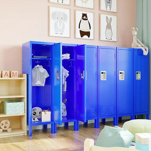 1 Door Tall Single Metal Locker Retro Style Storage Cabinet Industrial Look xingdu store