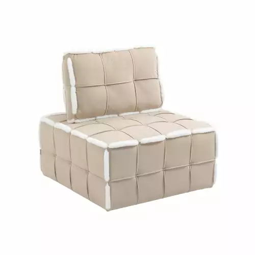 Deep Seat Armless Accent Single Lazy Sofa Lounge Arm Chair JUHOO