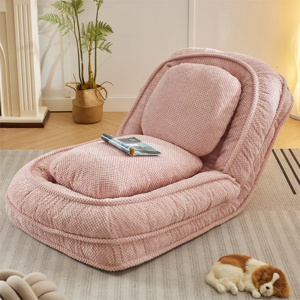 Human Dog Bed Lazy Sofa Couch 5 Adjustable Positions Sitting Sleeping and Folding wf-furniture