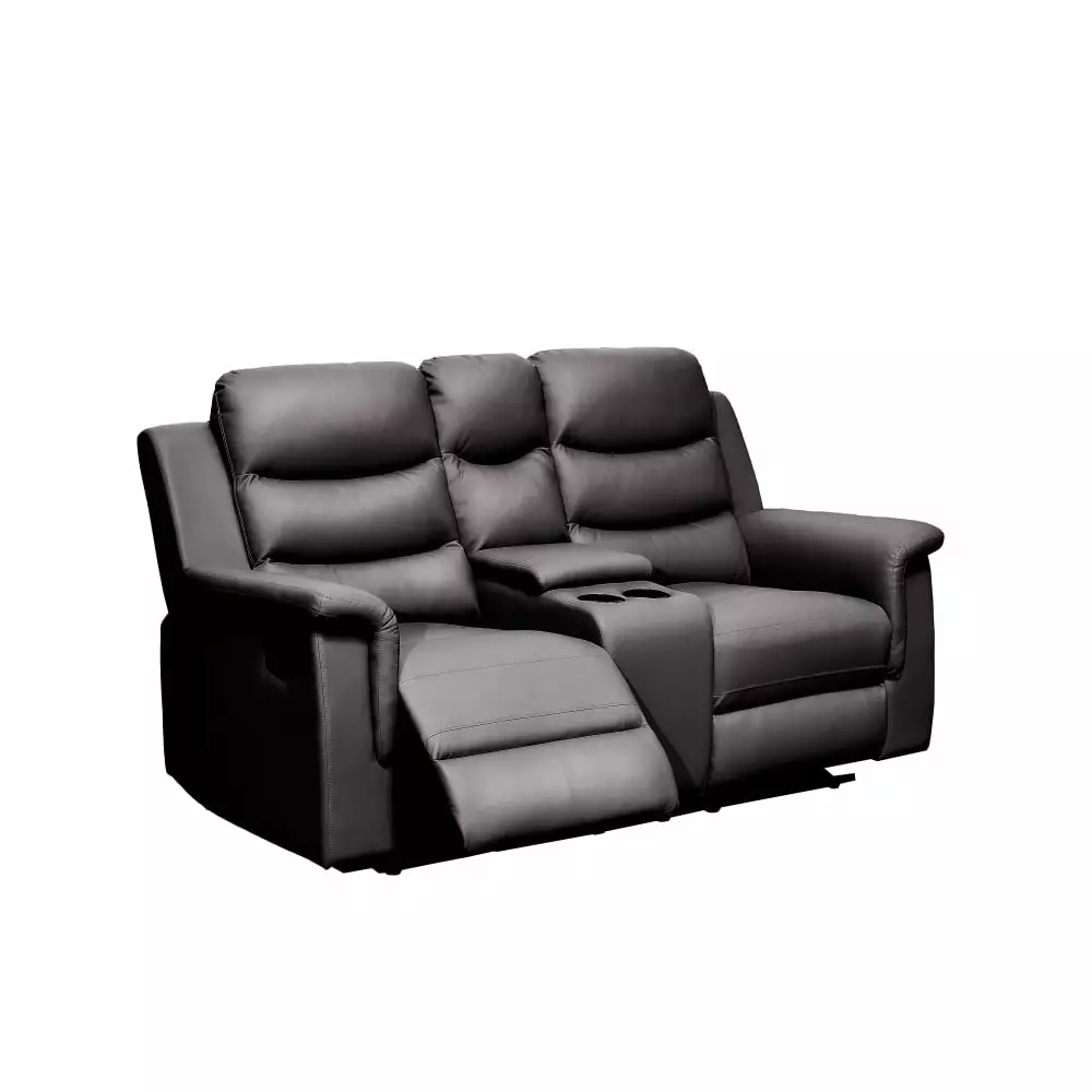 DeeHome Reclining Loveseat Middle Console Slipcover Black 2 Seat Recliner Cover