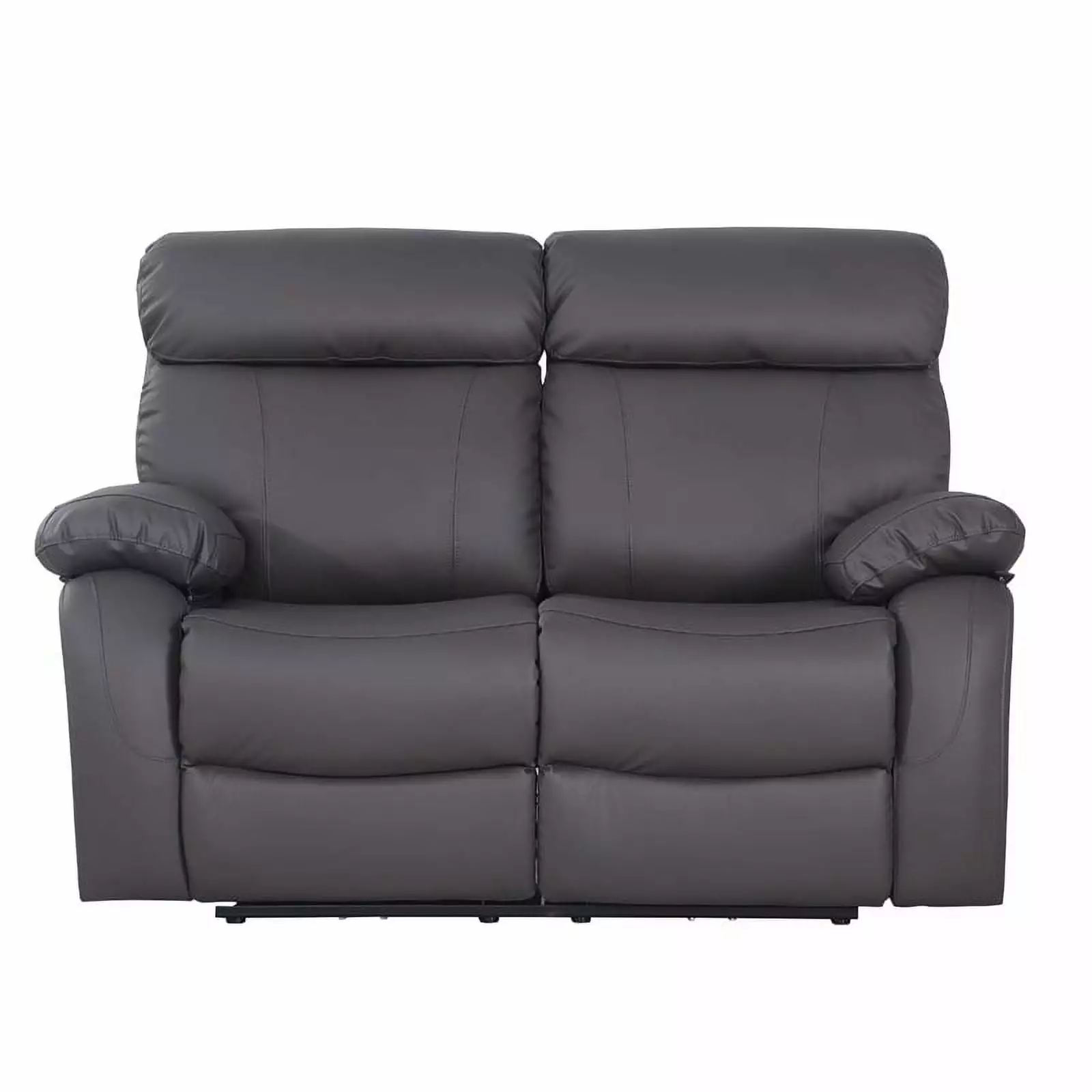 Pemberly Row Leather Recliner Loveseat Power Lift Reclining Sofa Gray Living Room Furniture