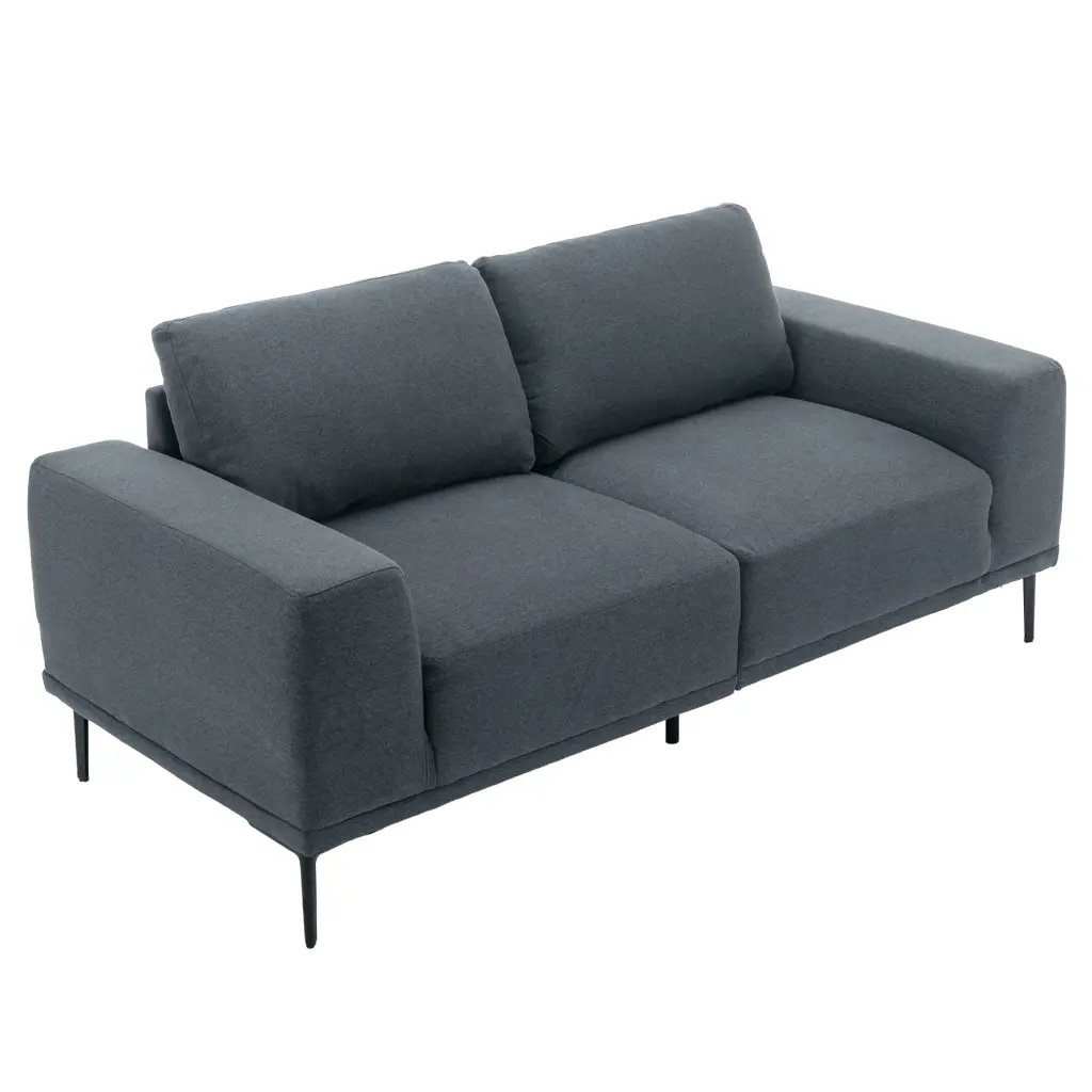 Large Sofa 74.8 Inch Linen Fabric Loveseat Couch Mid Century Modern rnb