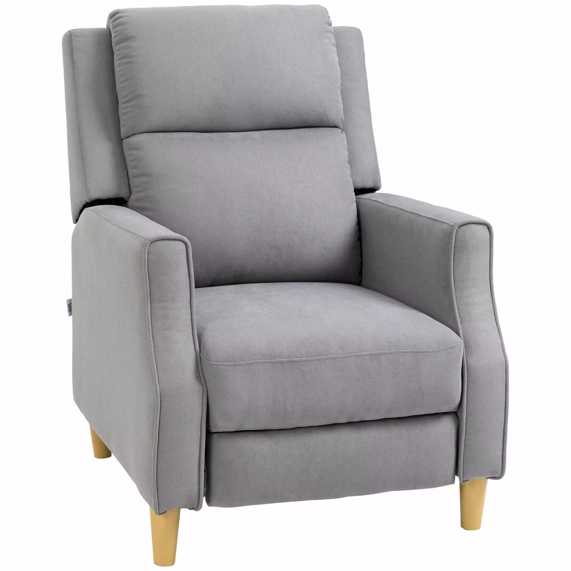 Manual Recliner Chair Footrest Contemporary Design Living Room CNCJ