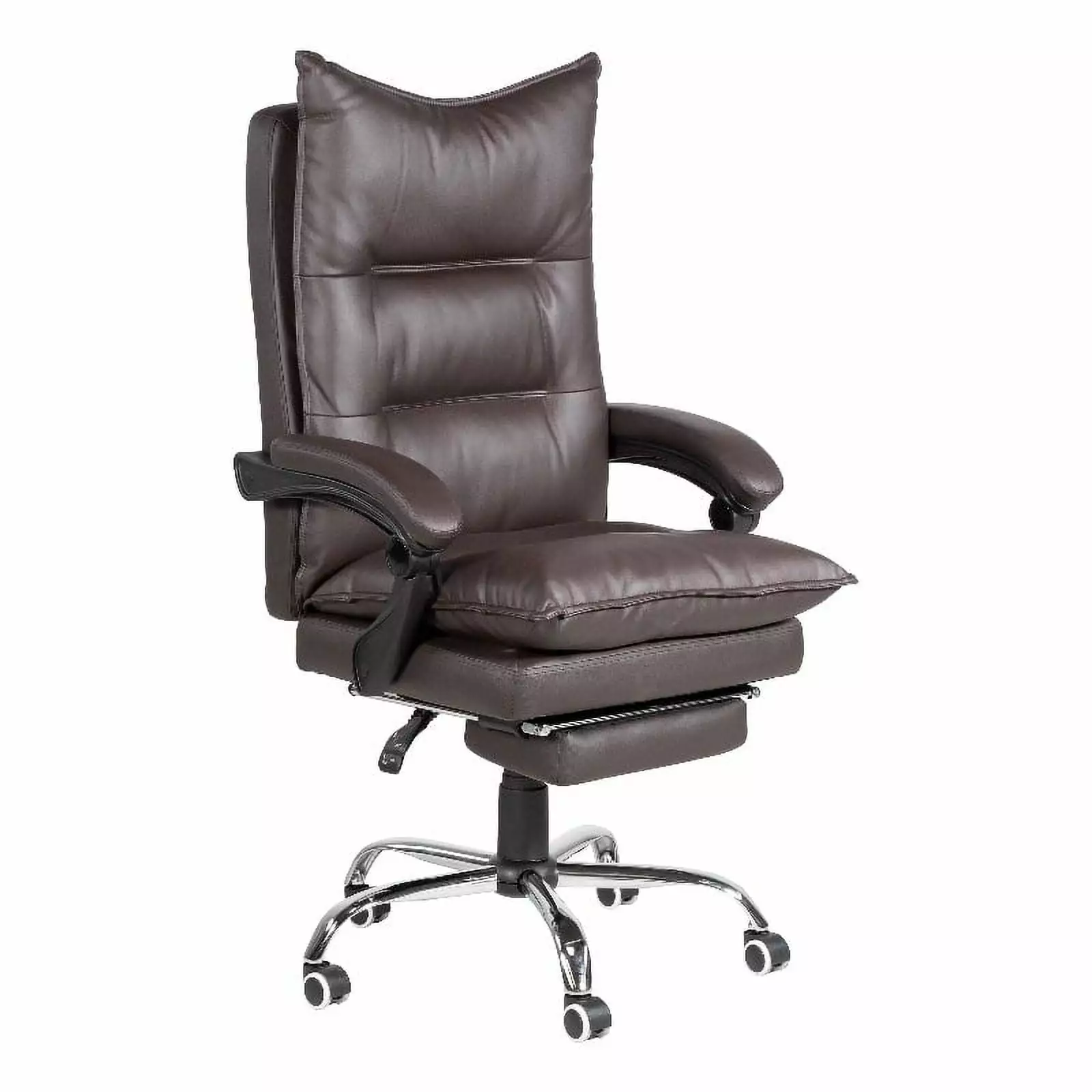 Furniture America Otten Faux Leather Adjustable Reclining Chair Brown
