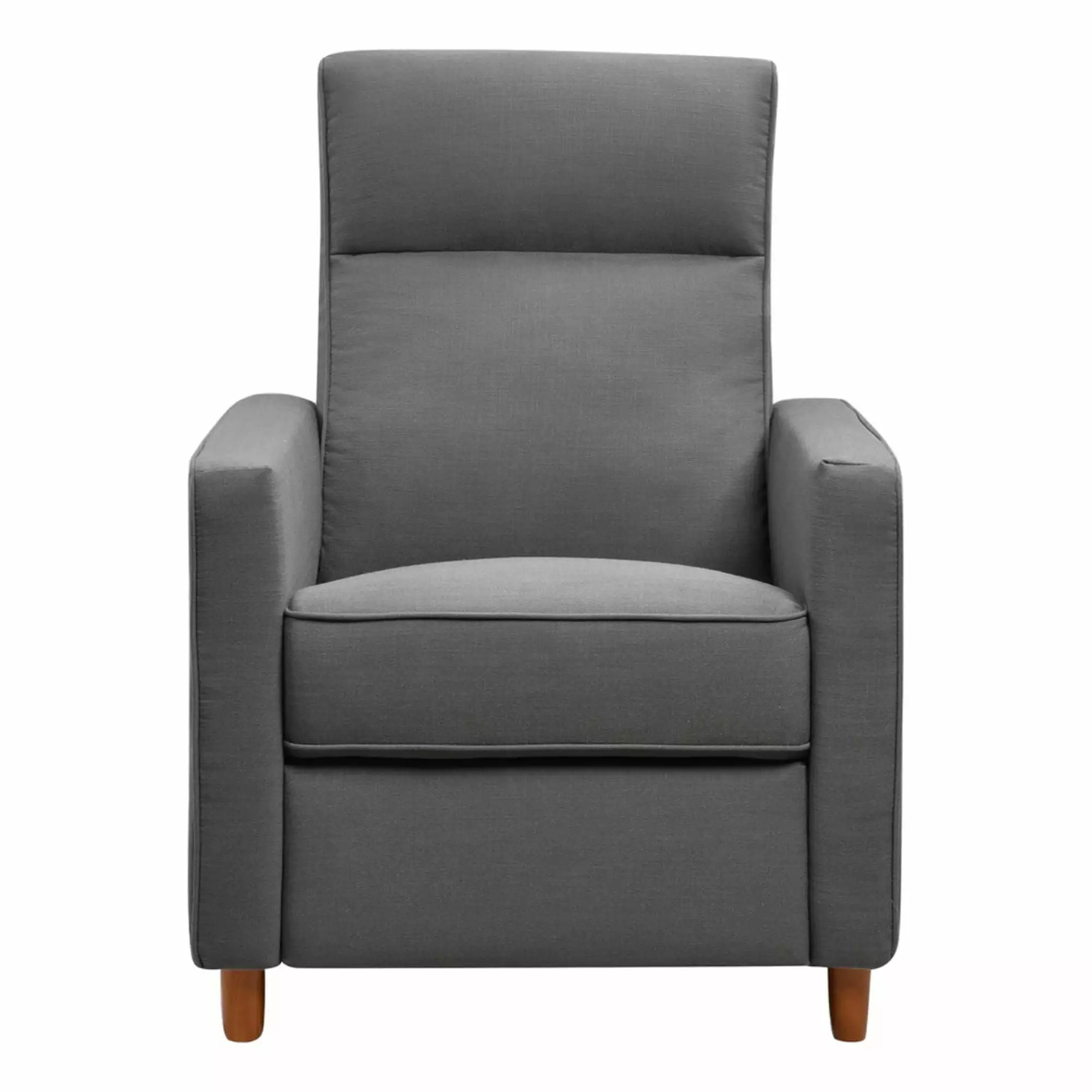 Dark Grey Fabric Manual Recliner 29.52 x 34.64 x 41.7 Inches HomeRoots