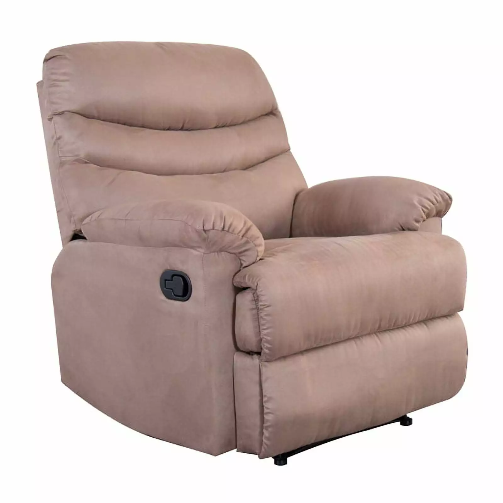 Pemberly Row Contemporary Microfiber Manual Recliner Espresso