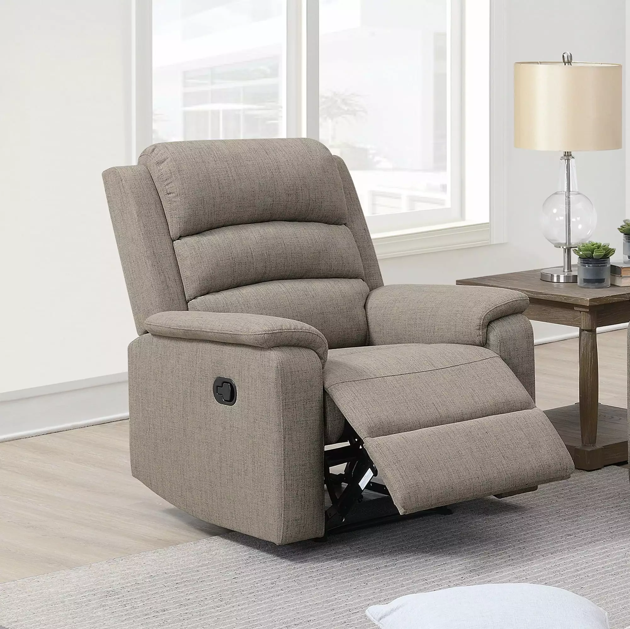 Poundex Manual Recliner Chair Living Room