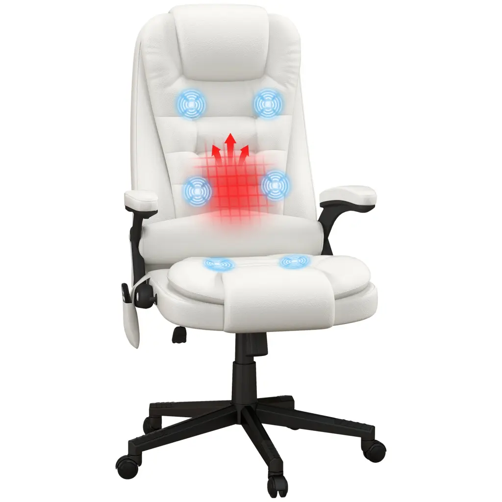 Homcom High Back Vibration Massage Office Chair 6 Vibration Points aosom business