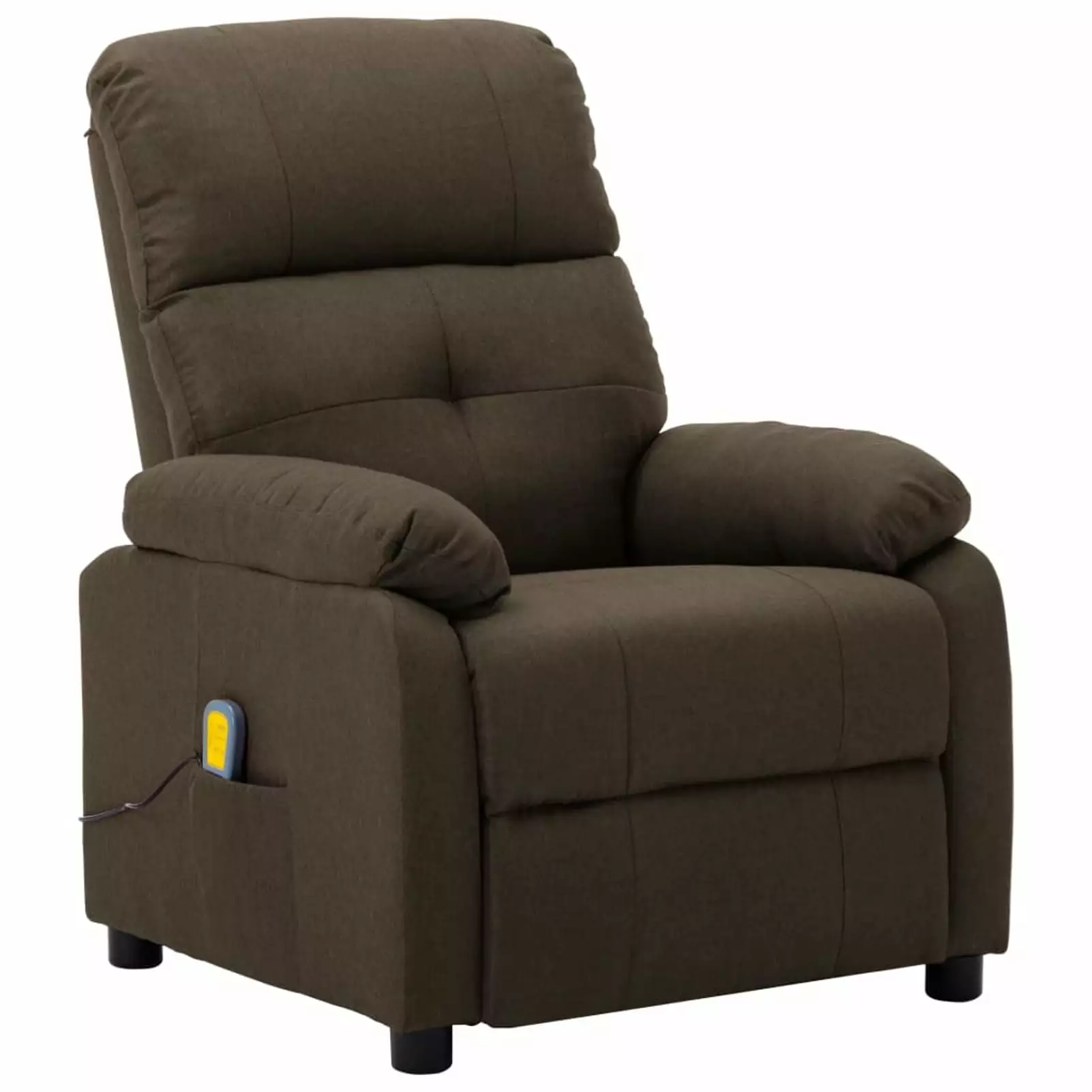 Anself Massage Recliner Extended Footrest and Backrest Brown Chair Elderly