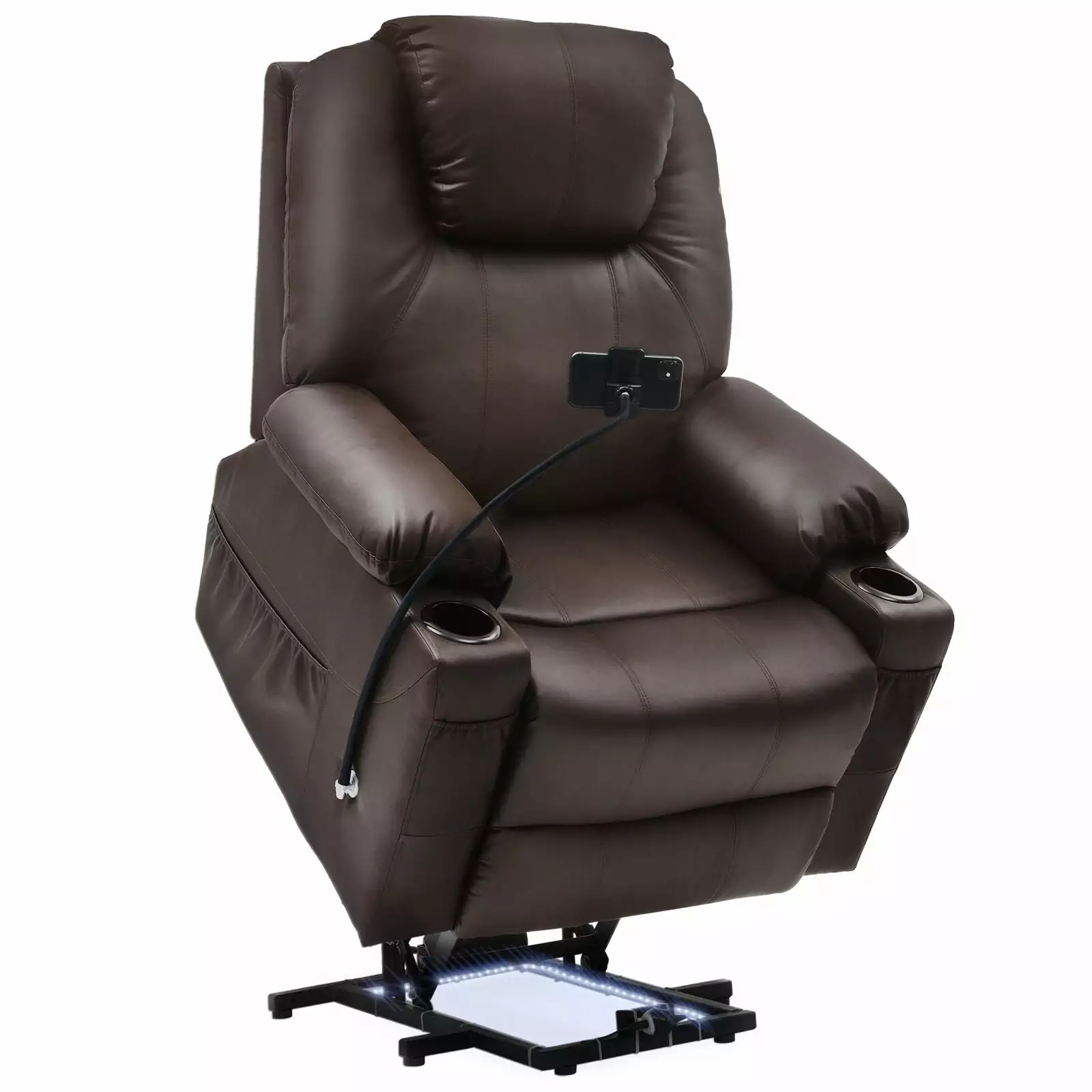 ZGBY Electric Power Lift Massage Recliner Chair PU Leather ZGBY Home Products