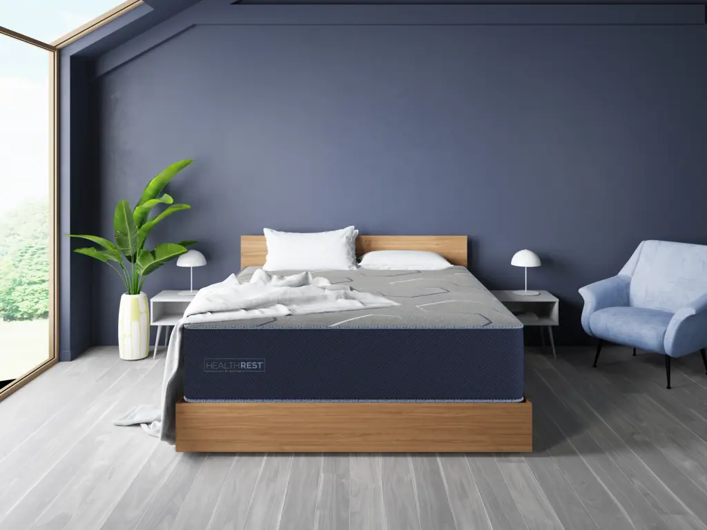 Healthrest Restonic Polarbreeze Plush California King Navy Blue Mattress restonic mattress