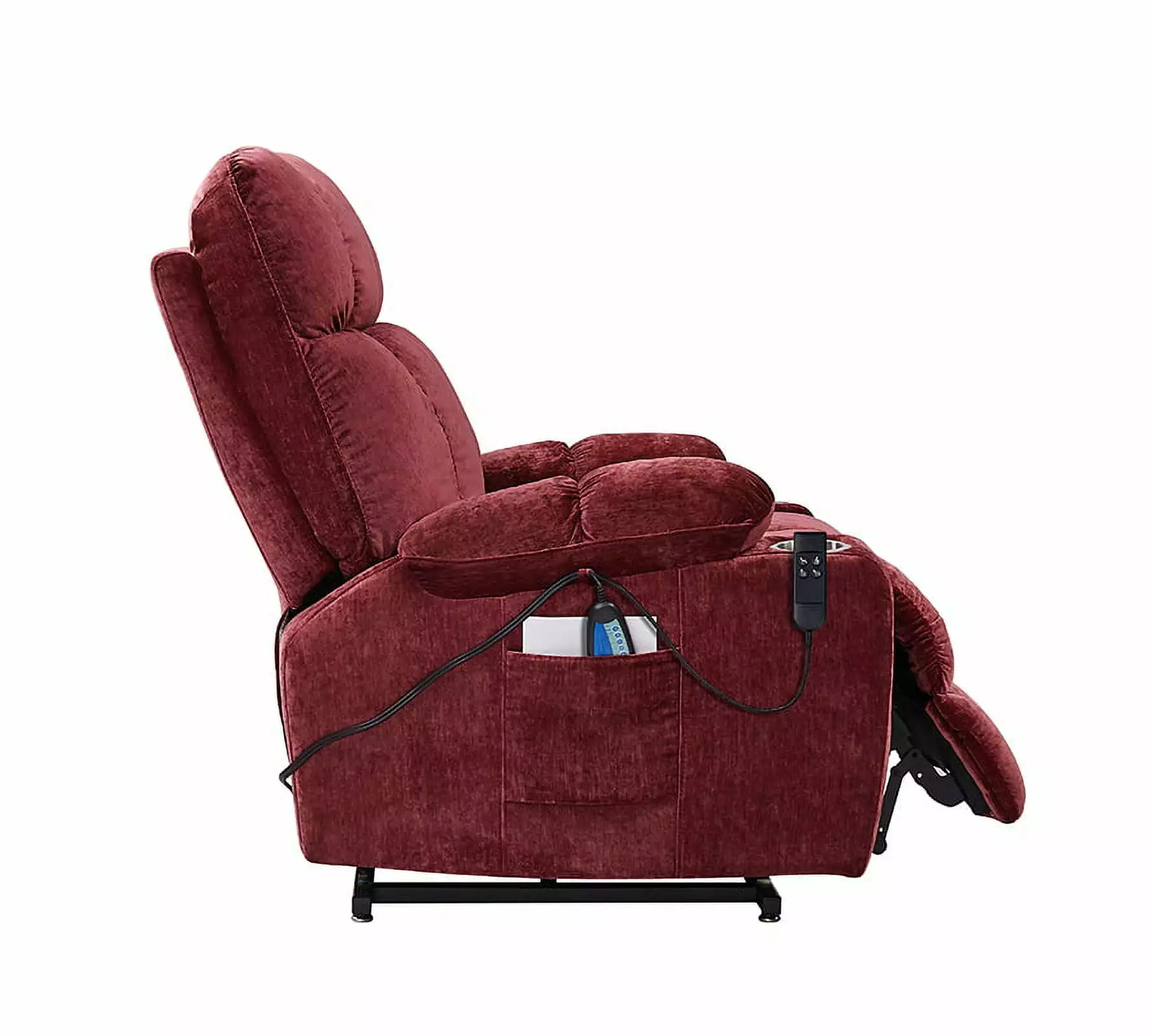 Dual OKIN Motor Power Lift Recliner Chair Elderly Infinite Position Lay Flat 180° Recliner Heat Massage JIELARHUA