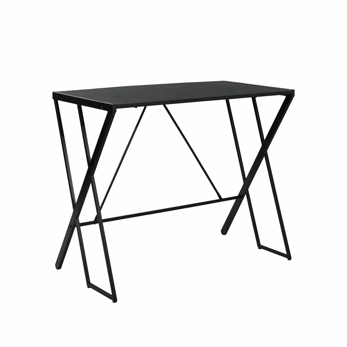 Home Casa Laptop Writing Study Table Simple Z-Shaped Metal Frame Desk Easy Assemble Space Saving Table Home Office Study R...