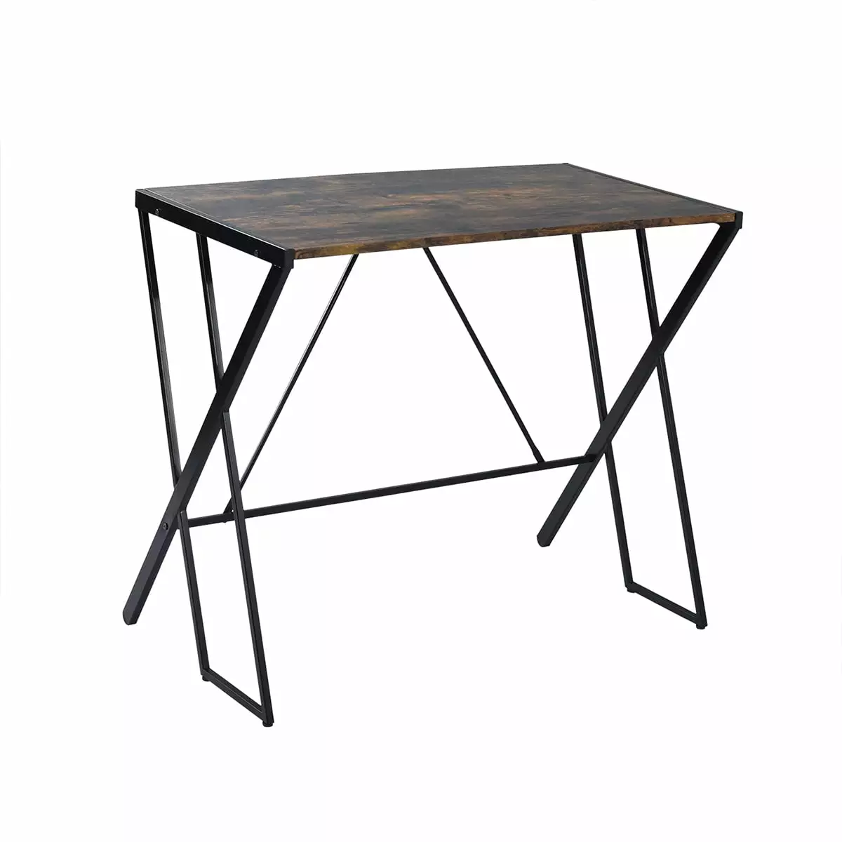 Home Casa Laptop Writing Study Table Simple Z-Shaped Metal Frame Desk Easy Assemble Space Saving Table Home Office Study R...