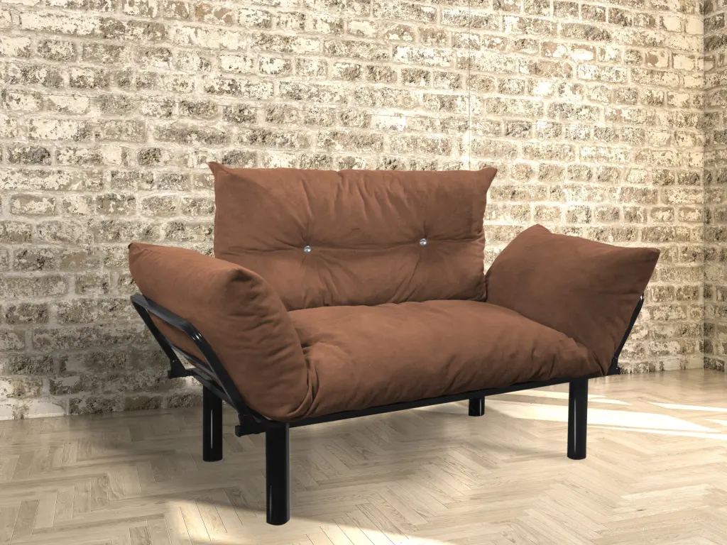 ADA Beautiful Seat Brown Foam Metal Frame Comfortable Stool Home or Office furnia