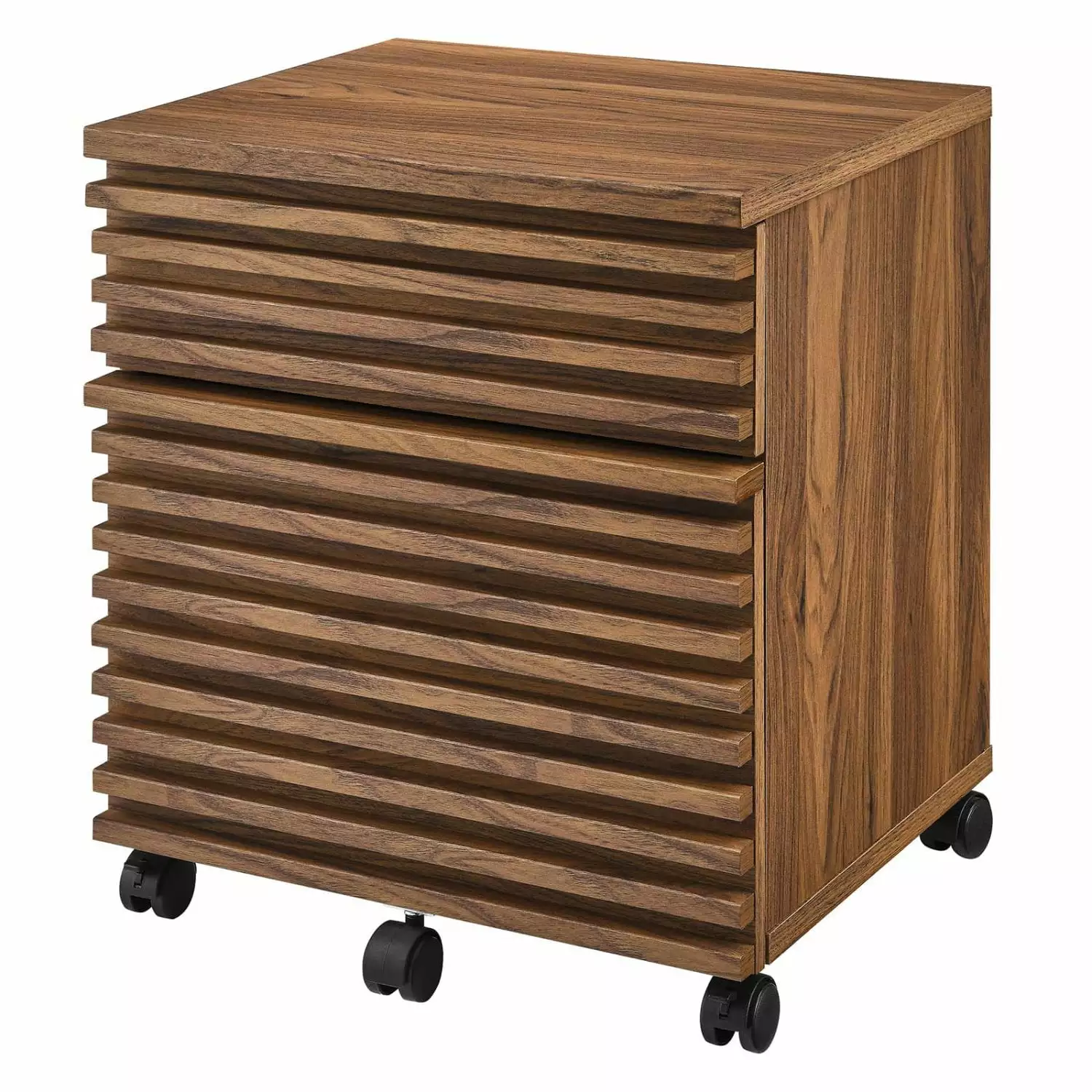 Computer Work Desk Walnut Wood Mid Century Home Office Business Modern Contemporary HB33953