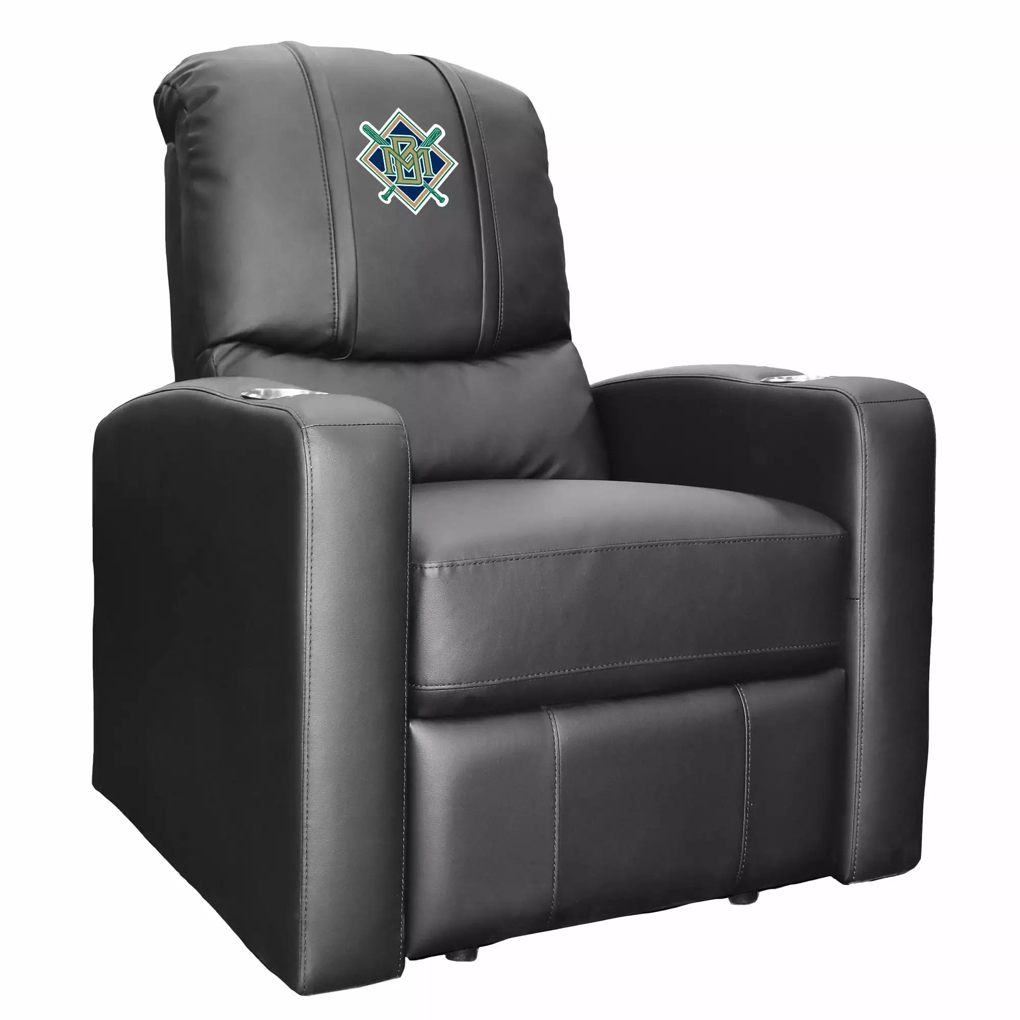 Black Milwaukee Brewers Logo Stealth Manual Recliner Brewers Baseball Fans DreamSeat