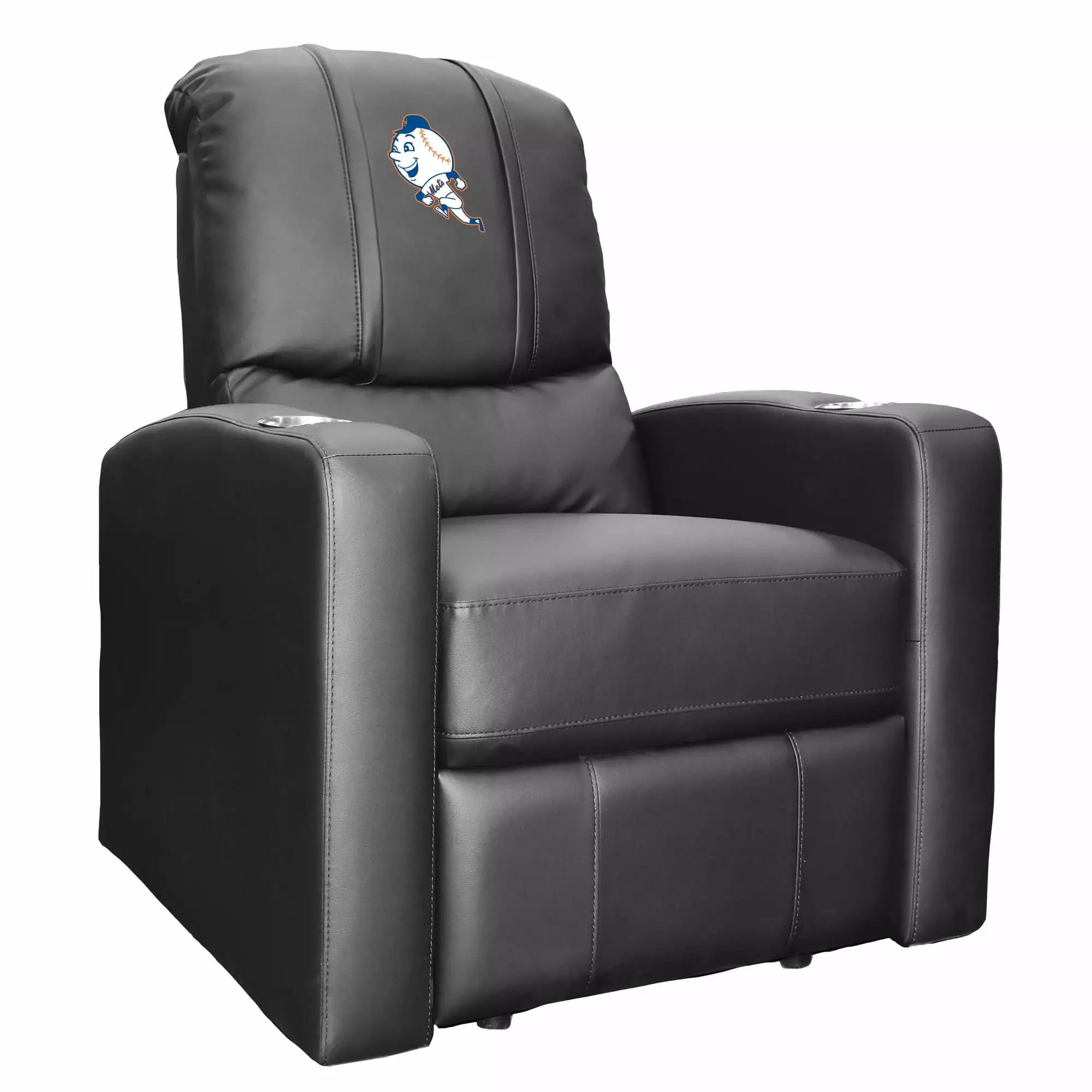 Black New York Mets Stealth Manual Recliner Baseball Enthusiasts DreamSeat