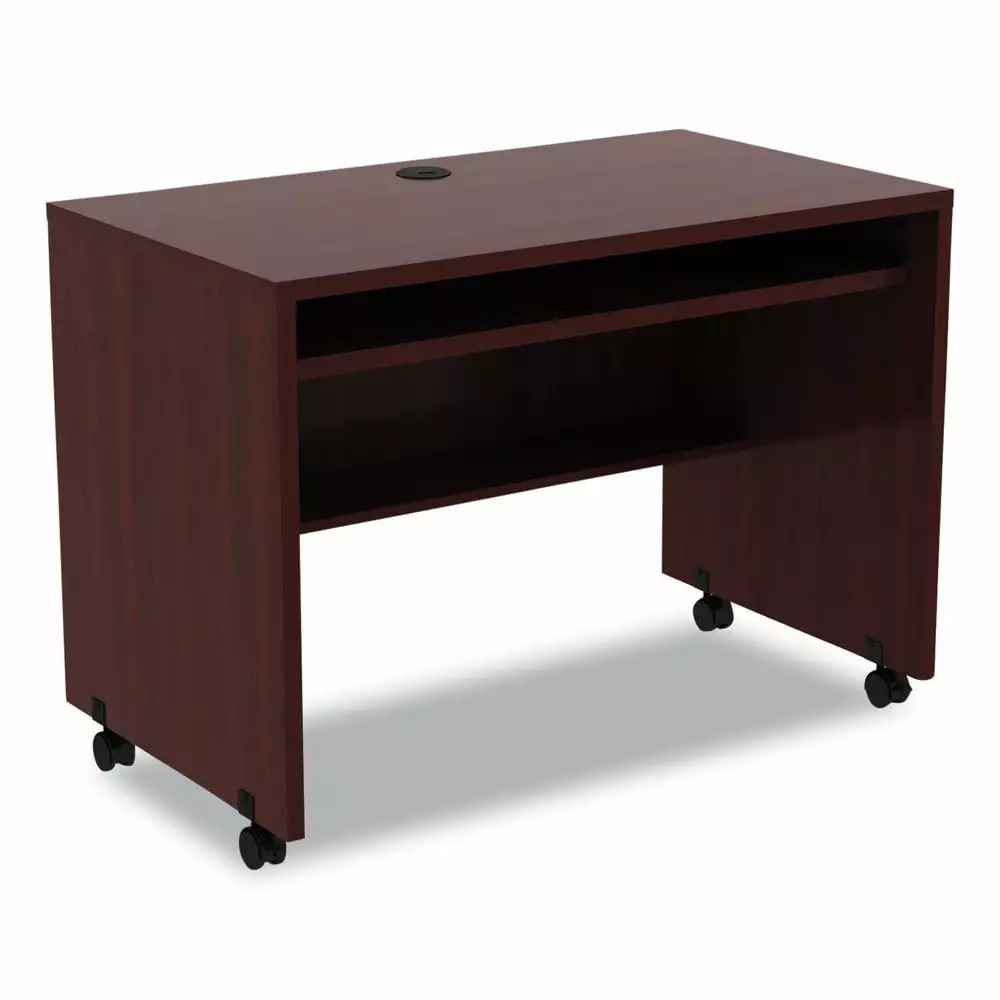 Alera Valencia Series Mobile Workstation Desk 41.38 x 23.63 x 30 Mahogany