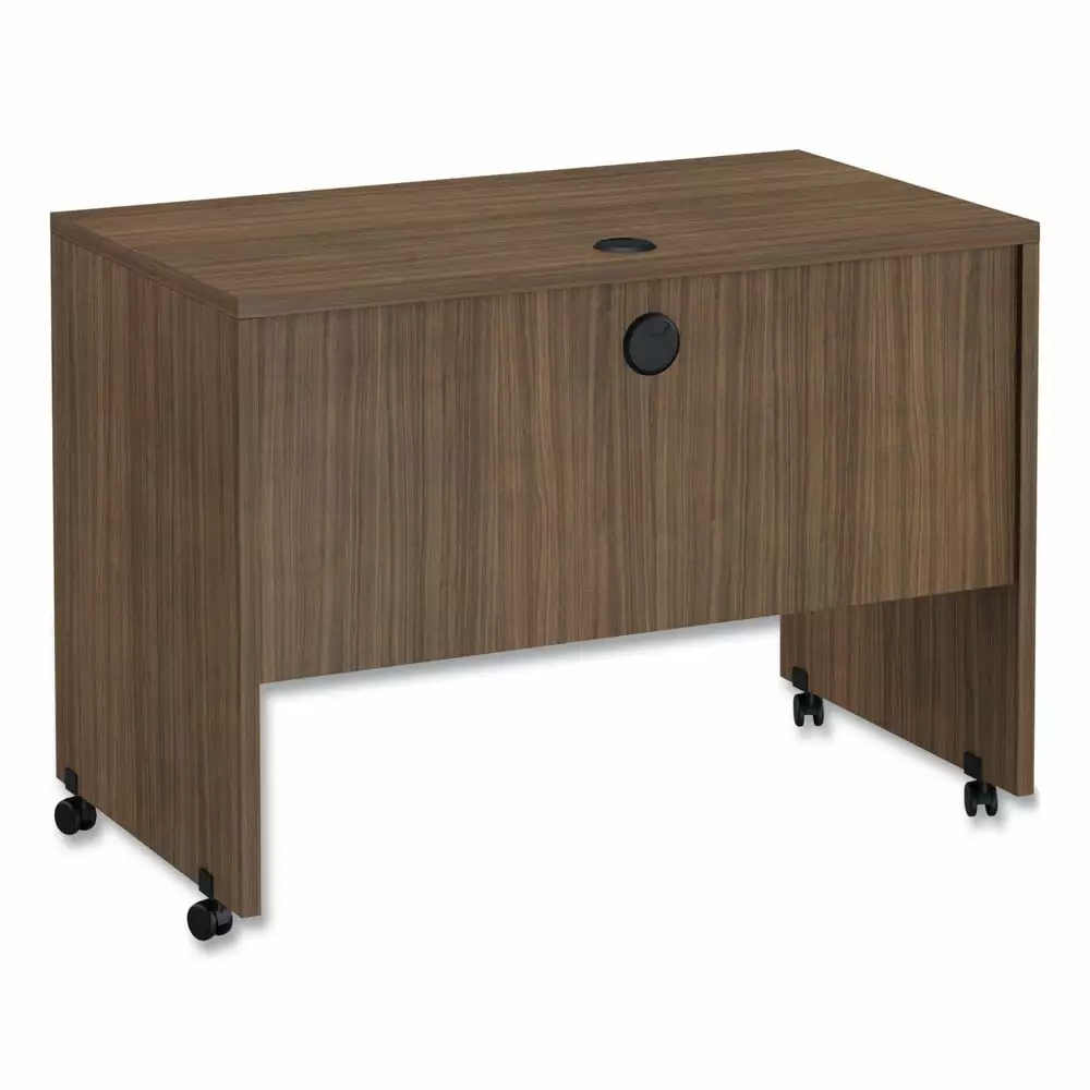 Alera Valencia Series Mobile Workstation Desk 41.38x23.63x30 Modern Walnut