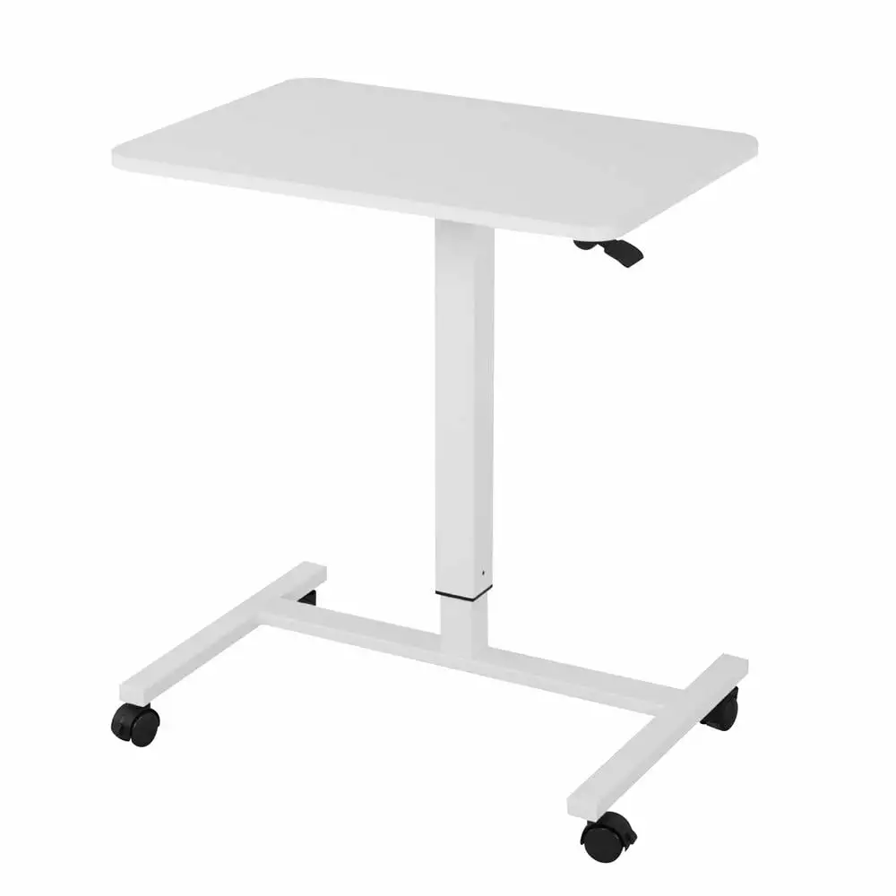 VAHIGCY Mobile Standing Desk Rolling Laptop Desk Portable Stand Up Desk Height Adjustable Standing Desk Wheels
