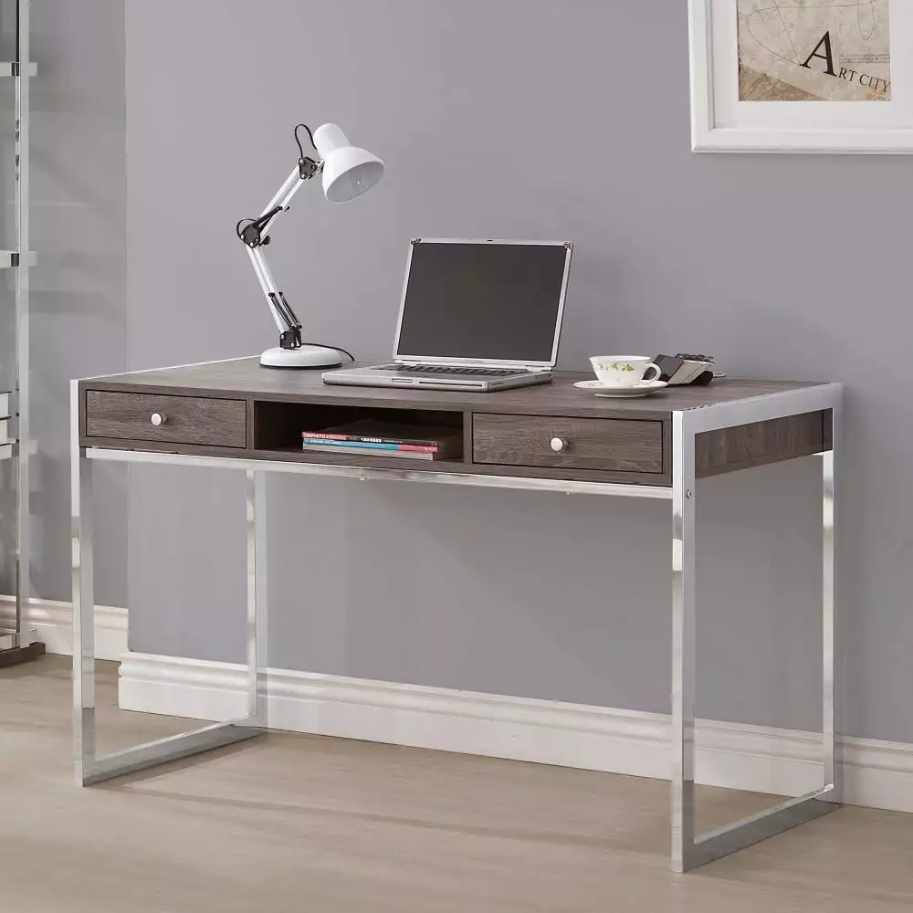 Coaster Contemporary Chrome Desk Coaster Company