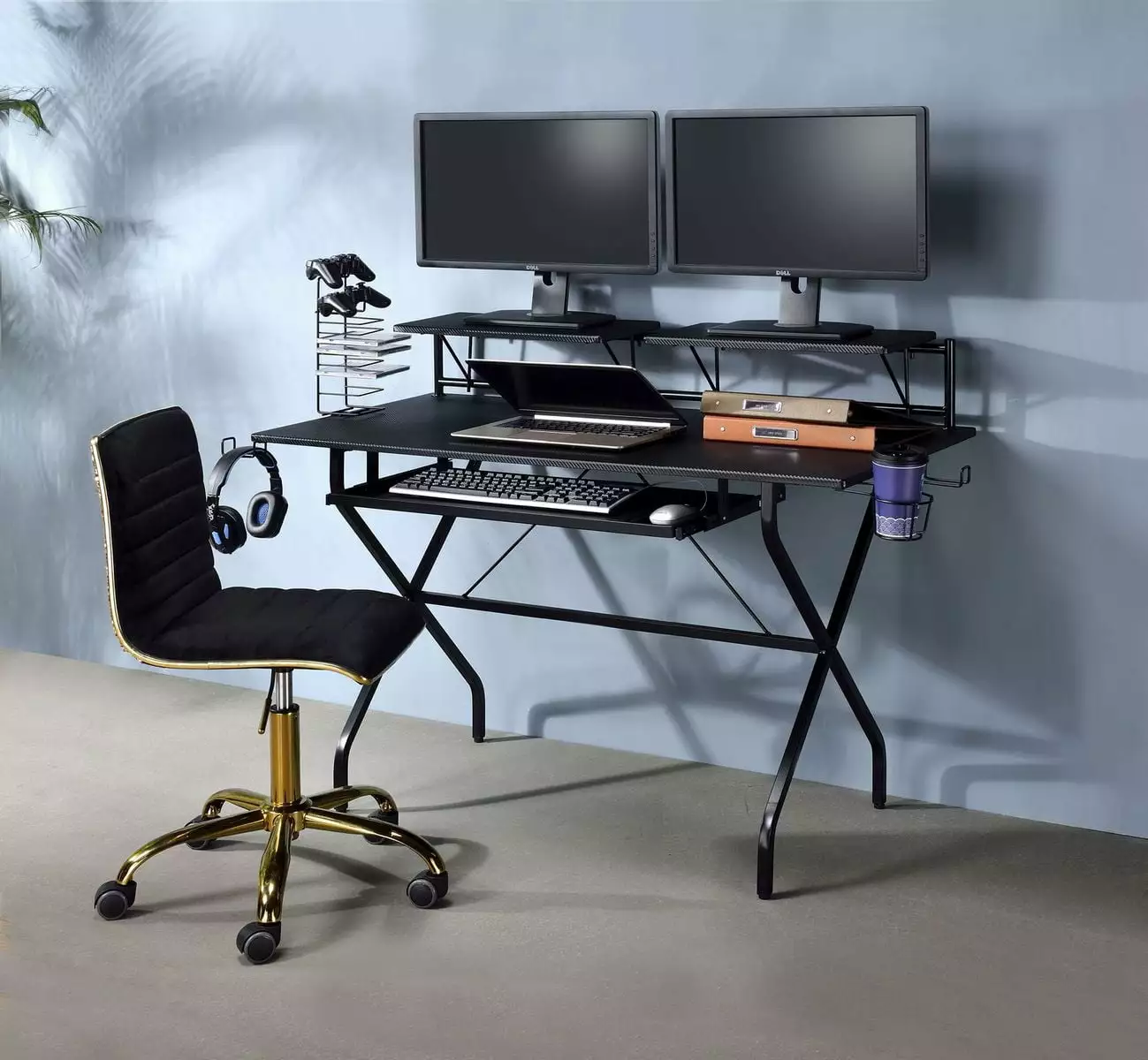 GeeHome Hartman Computer Desk Black Home Office