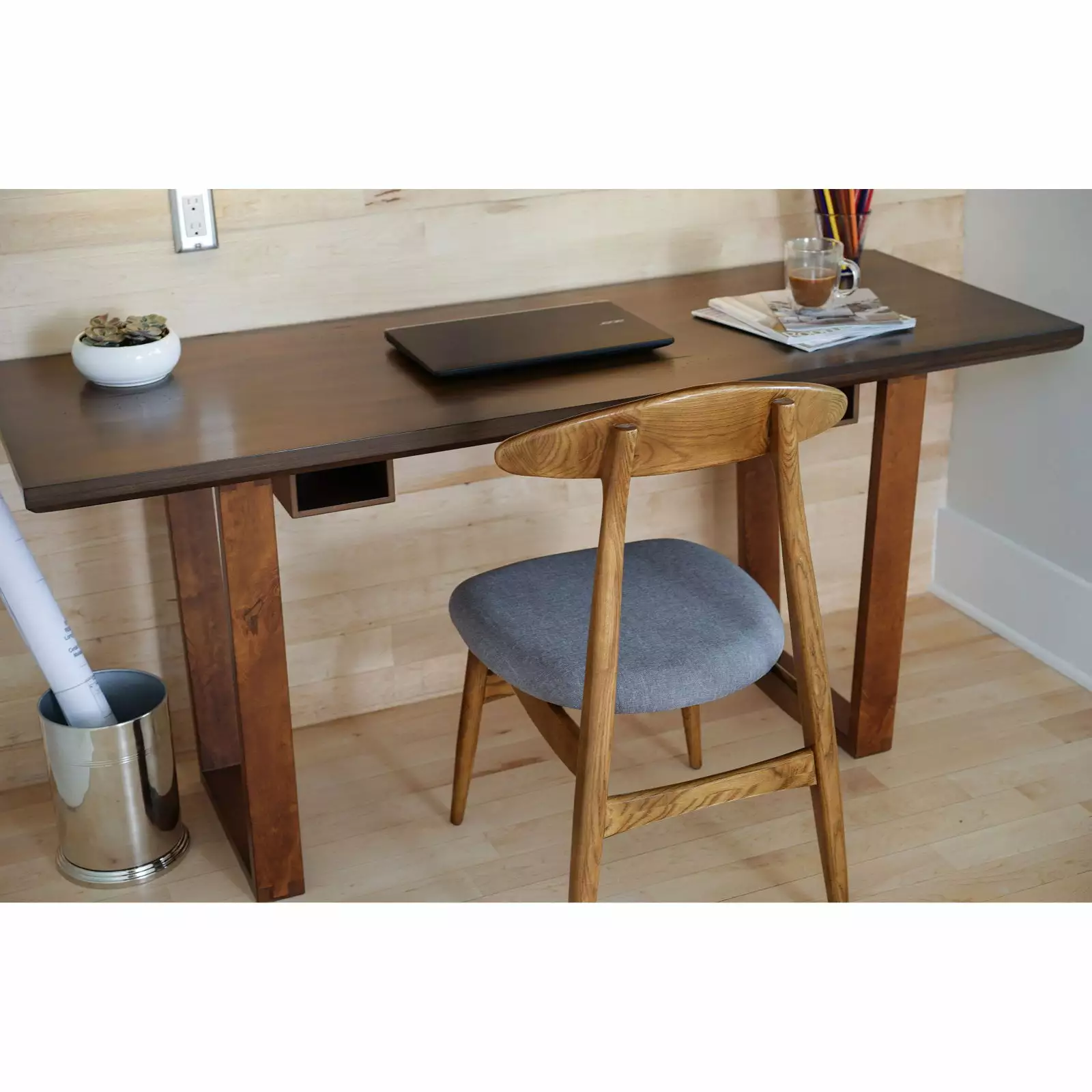 Haven Home Aiden Two-Tone Writing Desk - Modern Home Office Desk Haven Homes