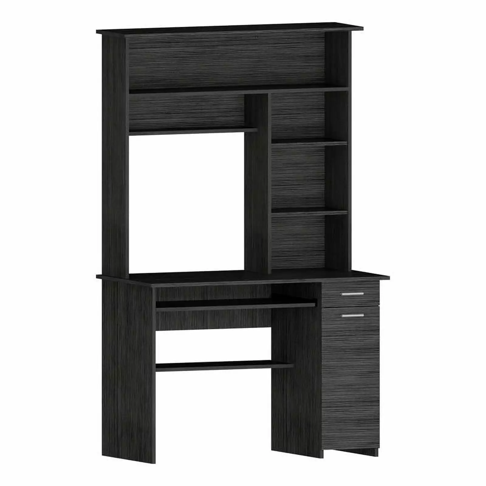 UrbanPro Modern Engineered Wood Desk Hutch Charcoal Home Office