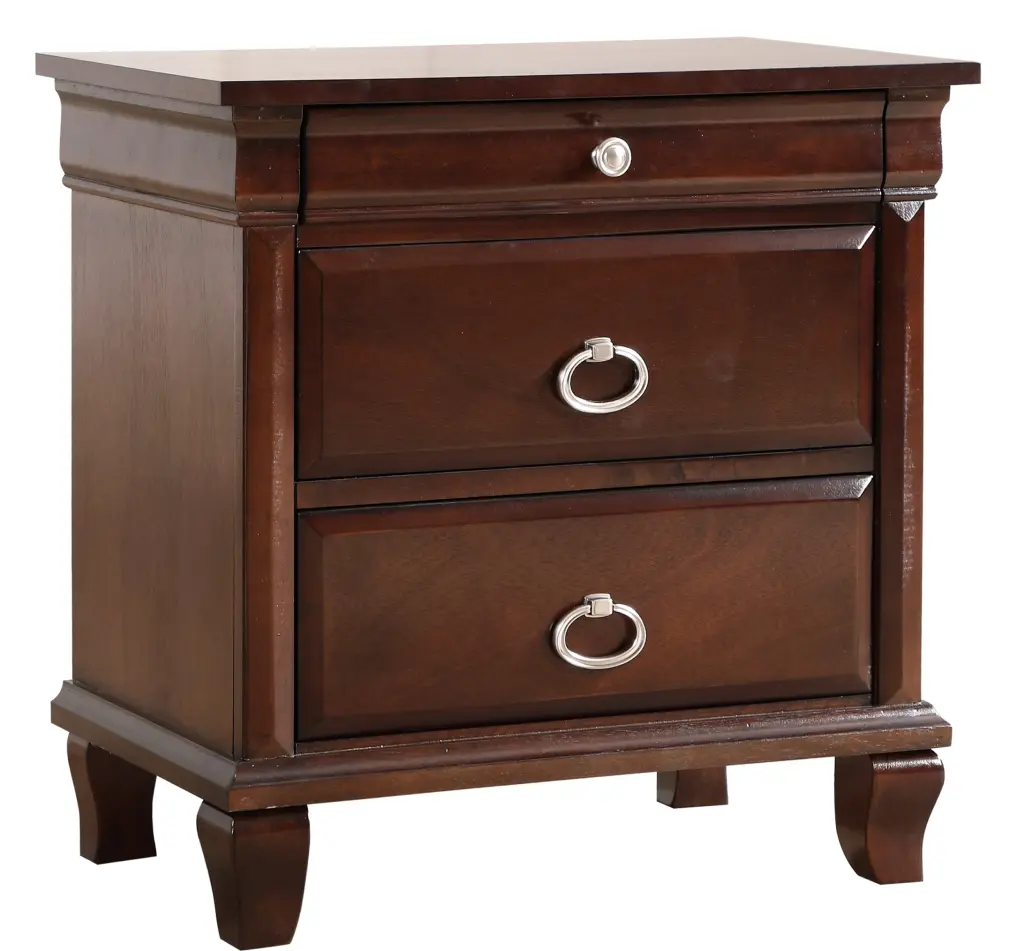 Triton G9000 Nightstand Cappuccino Beige Particle Board glory furniture