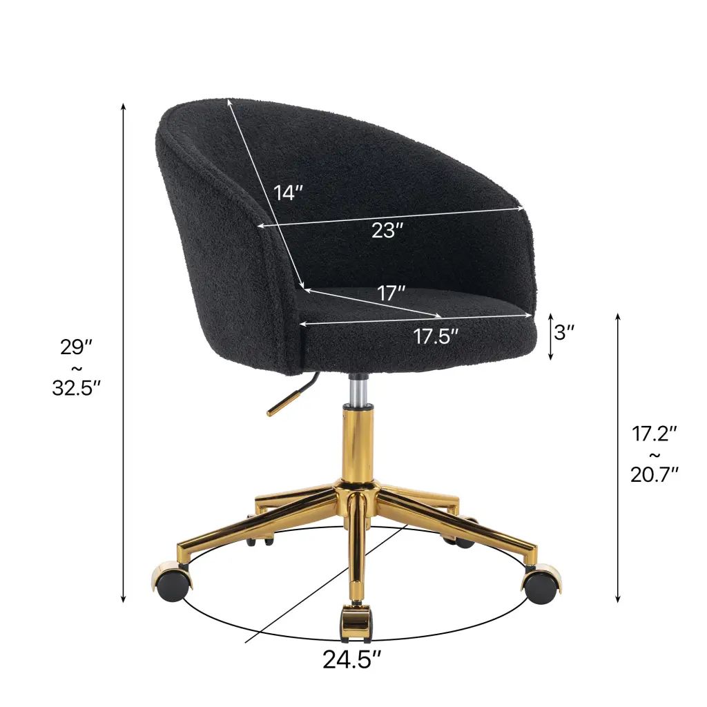 Hengming Golden Foot Office Chair Modern Armchair Height Adjustable hengming store