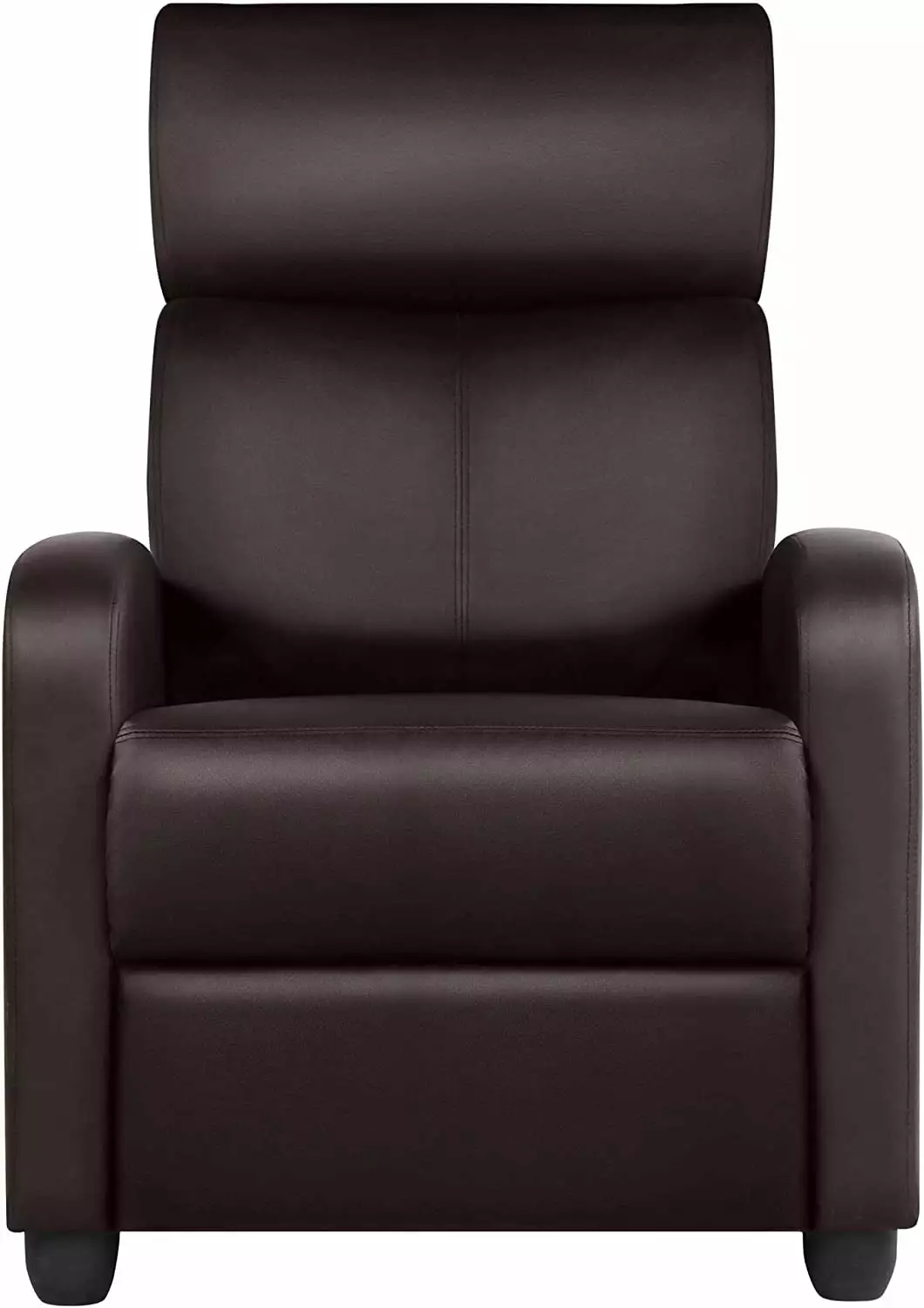 Elegant Modern Recliner Chair Single Reclining Sofa Pocket Spring Living Room Brown