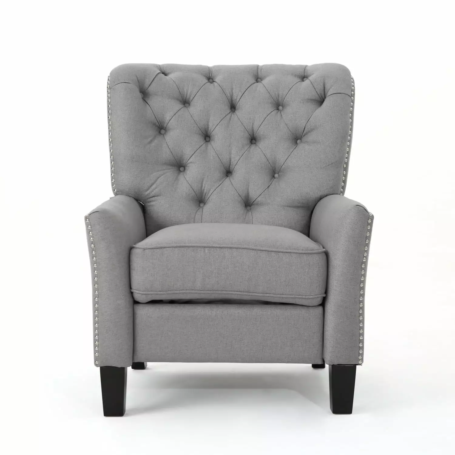 Miekor Furniture Modern Light Grey Fabric Push Back Recliner BS0163 Comfortable Living Room Chair