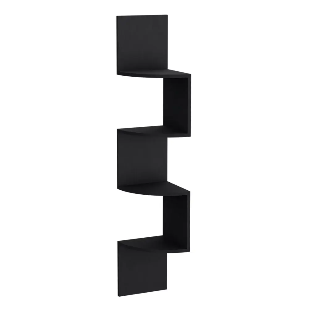 Shelf Crestone Living Room Black Particle Board Engineered Wood treevol furniture