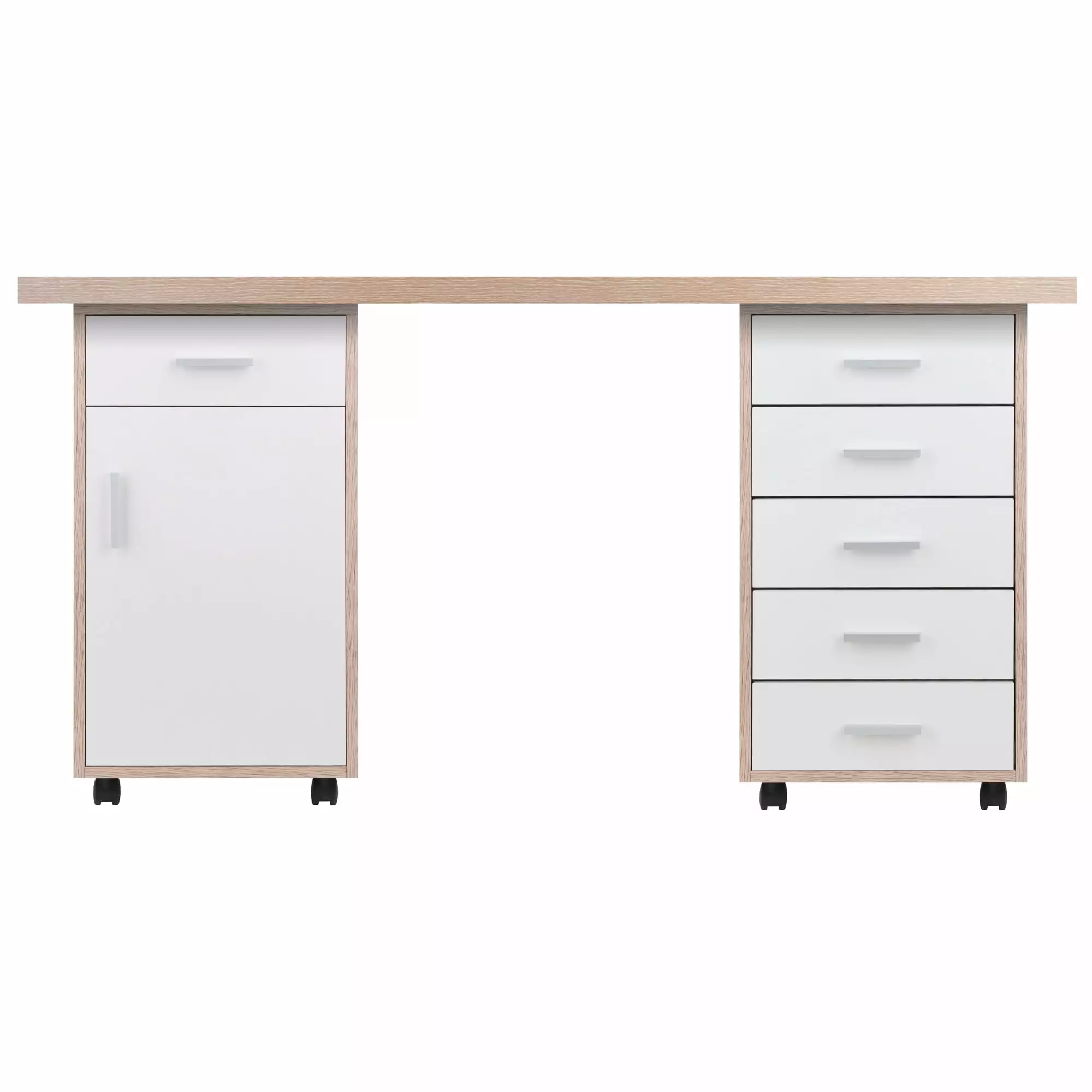 Winsome Wood Kenner 3-Pc Modular Desk Set Two-Tone Finish Home Office