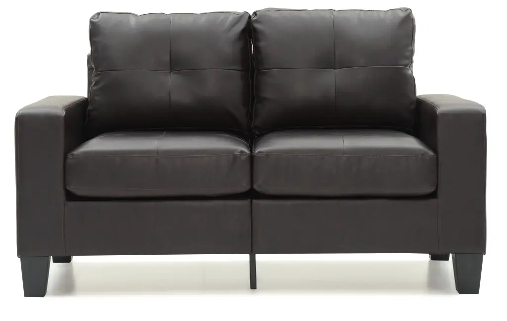 Newbury Modular Loveseat Dark Brown Foam PU Leather glory furniture