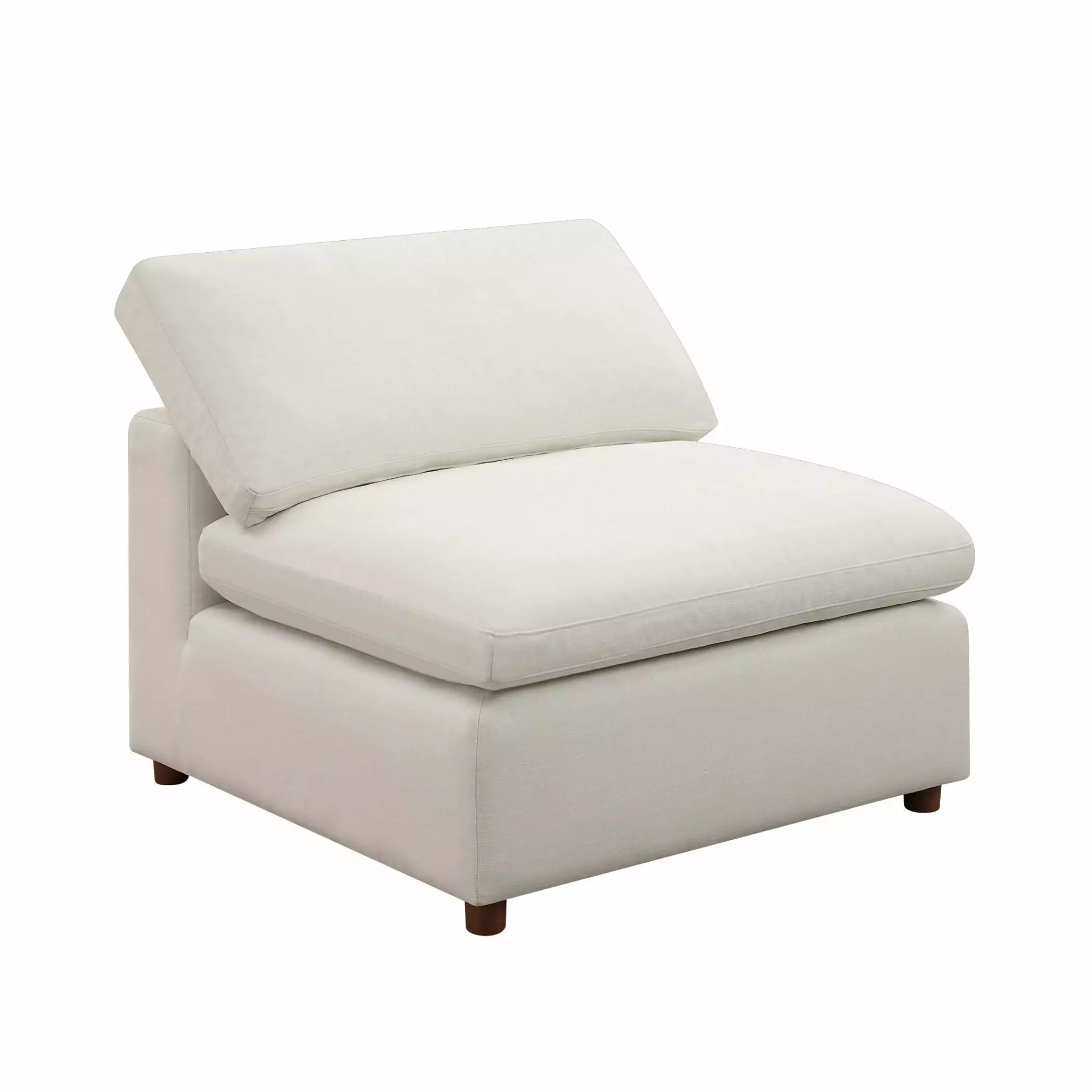 Modern Modular Sectional Sofa Set - White Customizable Living Room Sofa CNCJ