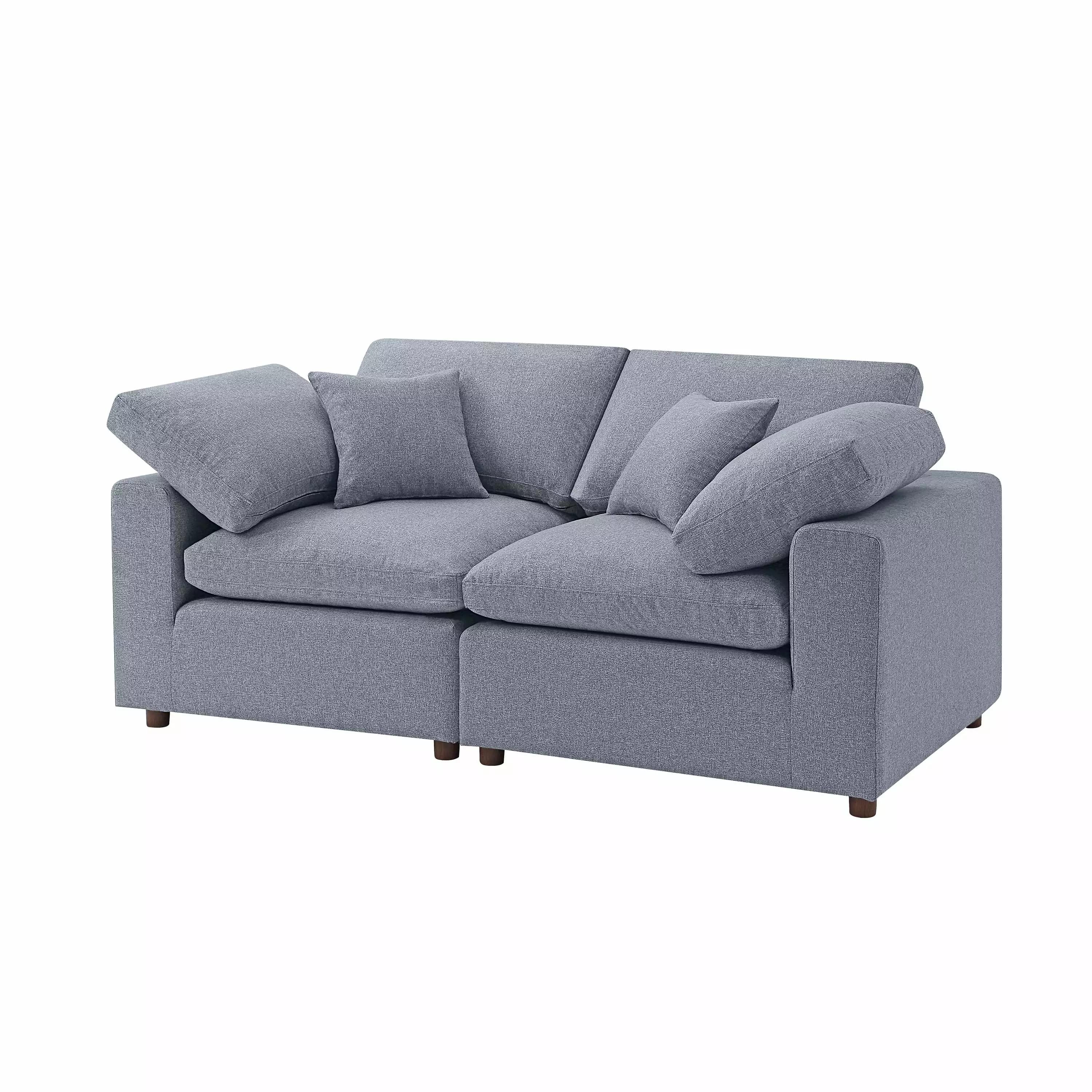 Modern Modular Sectional Sofa Set Self-Customization Design Grey Ghislaine