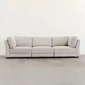 DeeHome Summit Grey Modular Sectional Sofa 3 Seat Configuration