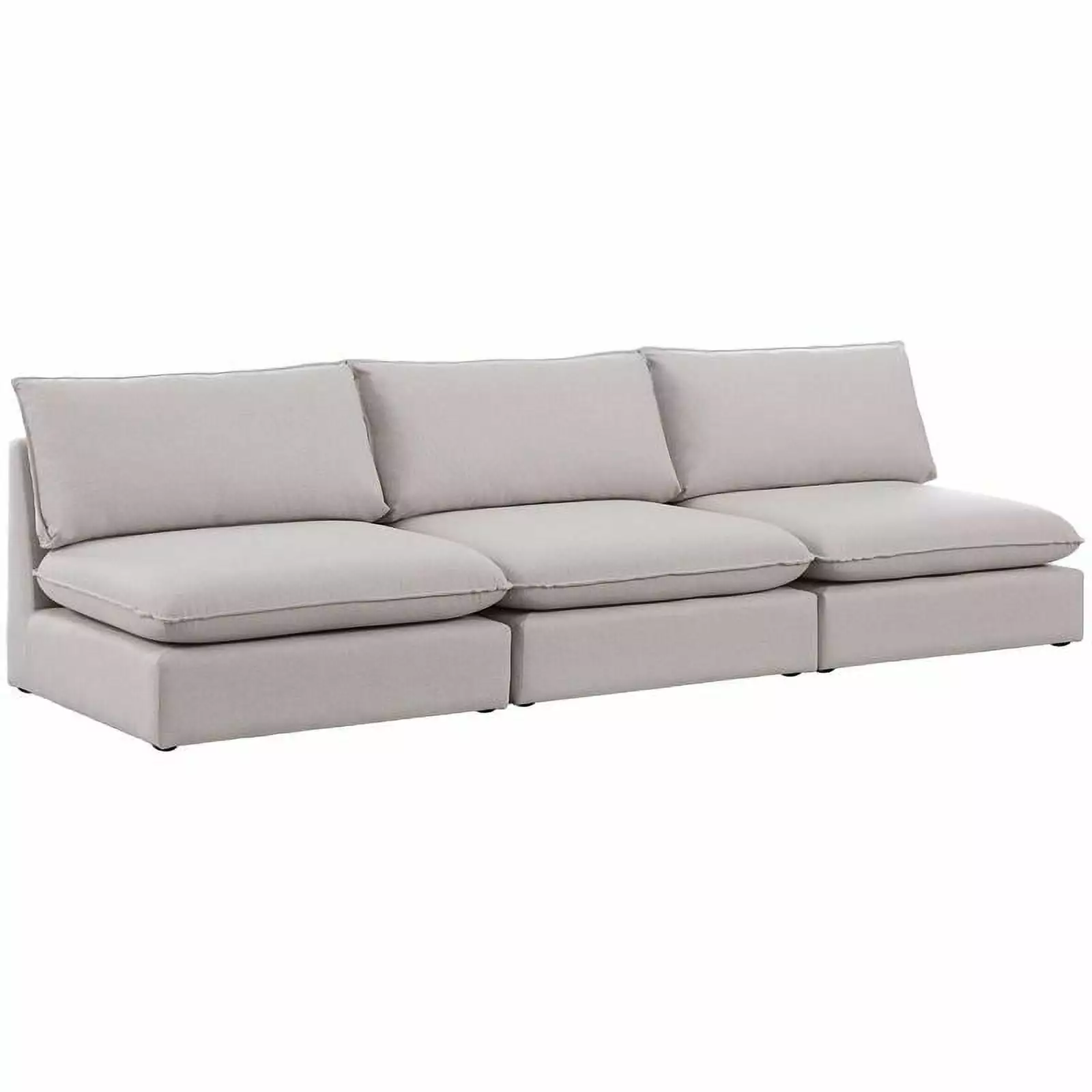 Meridian Furniture Mackenzie Beige Modular Sofa - Durable Linen Textured Sectional